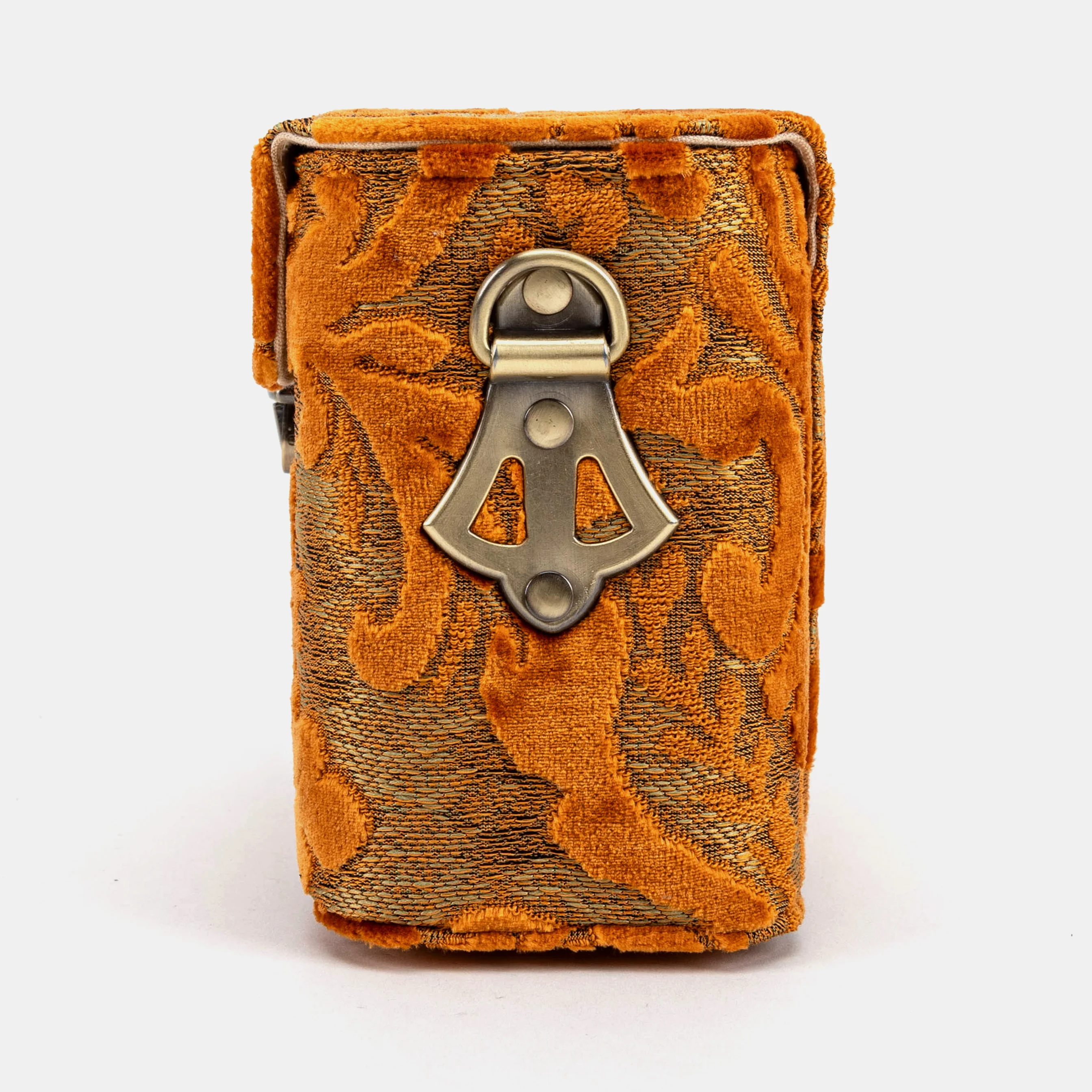 Burnout Velvet Orange Emma Small Train Case Crossbody - Image 7