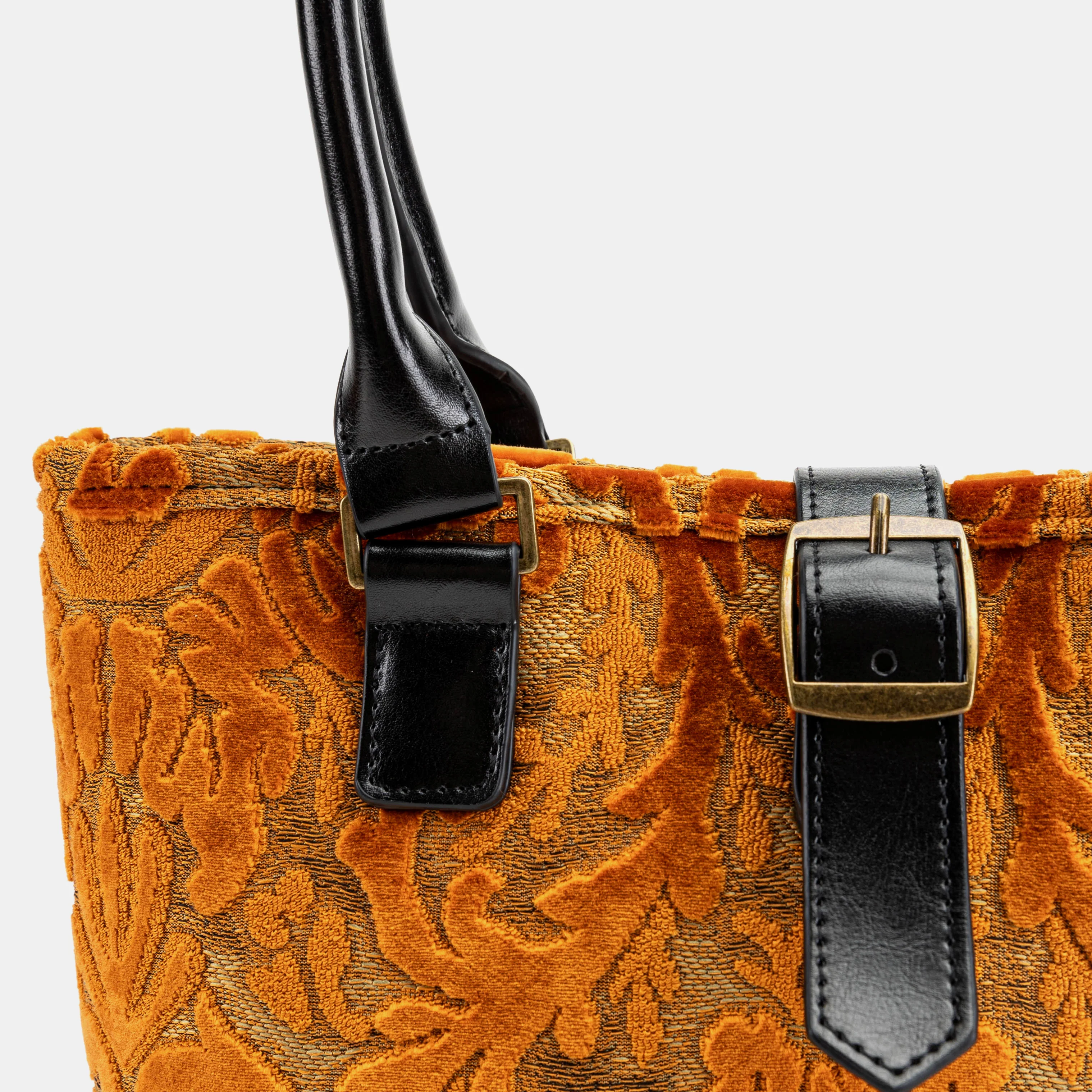 Burnout Velvet Orange Everyday Tote - Image 3
