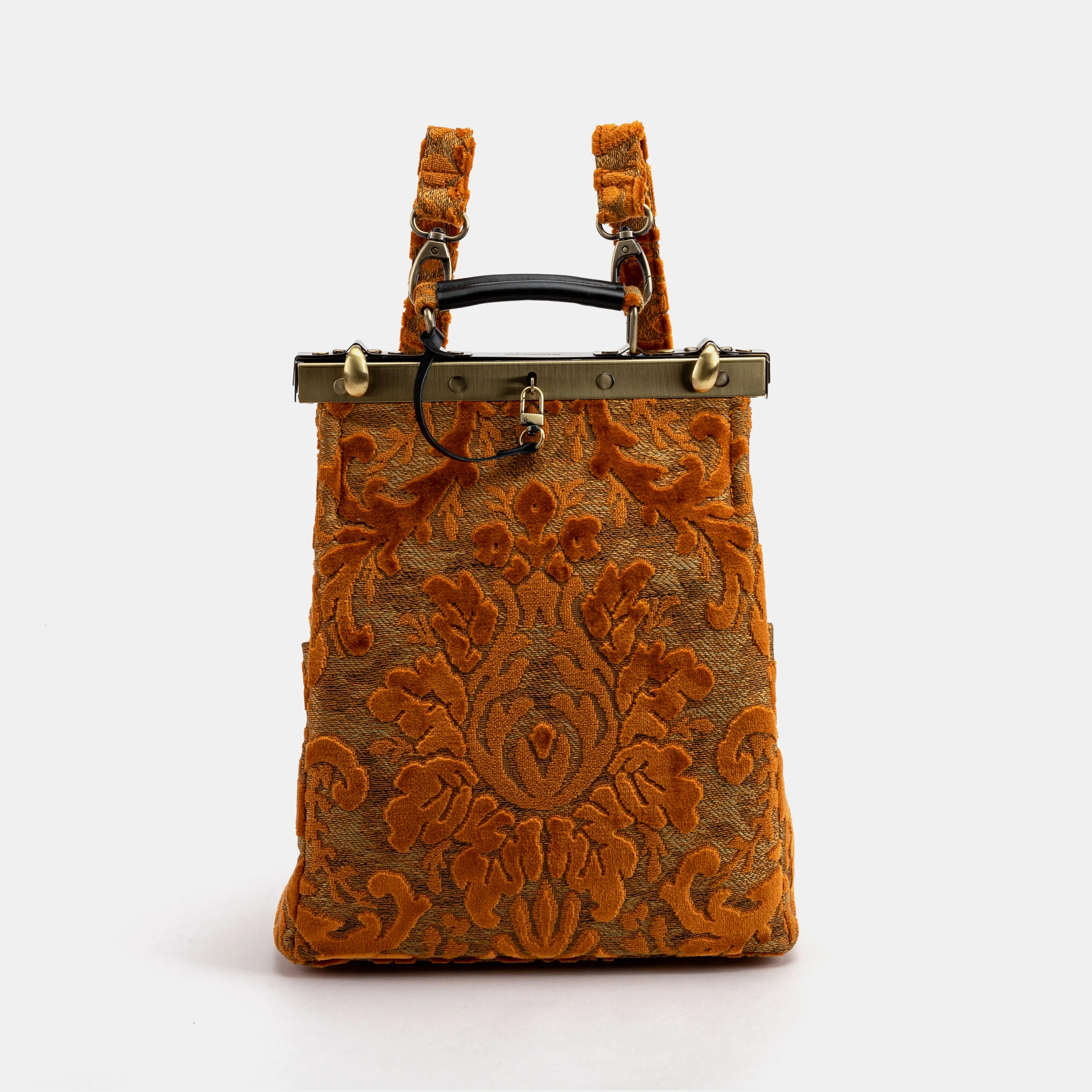 Burnout Velvet Orange Helena Carpet Backpack Gladstone Bag