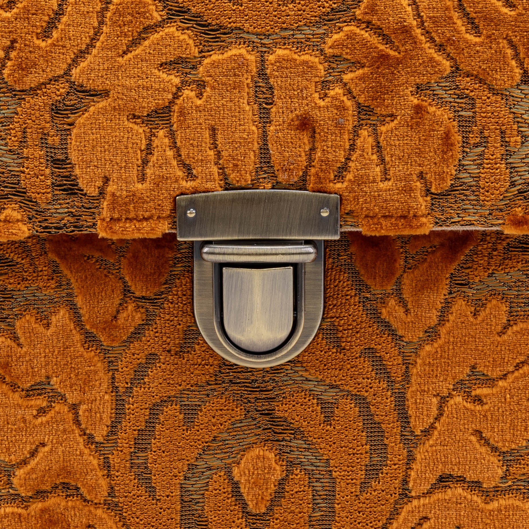 Burnout Velvet Orange Josephine Large Train Case - Image 9
