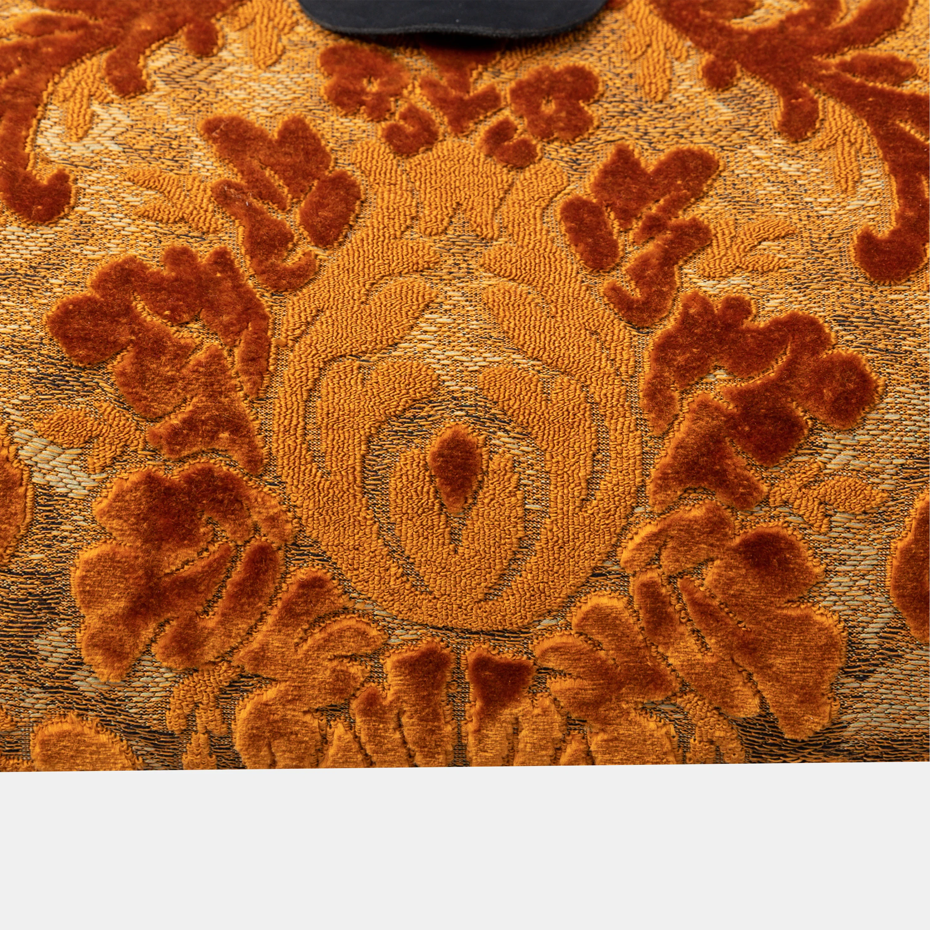 Burnout Velvet Orange Shoulder Bag - Image 2