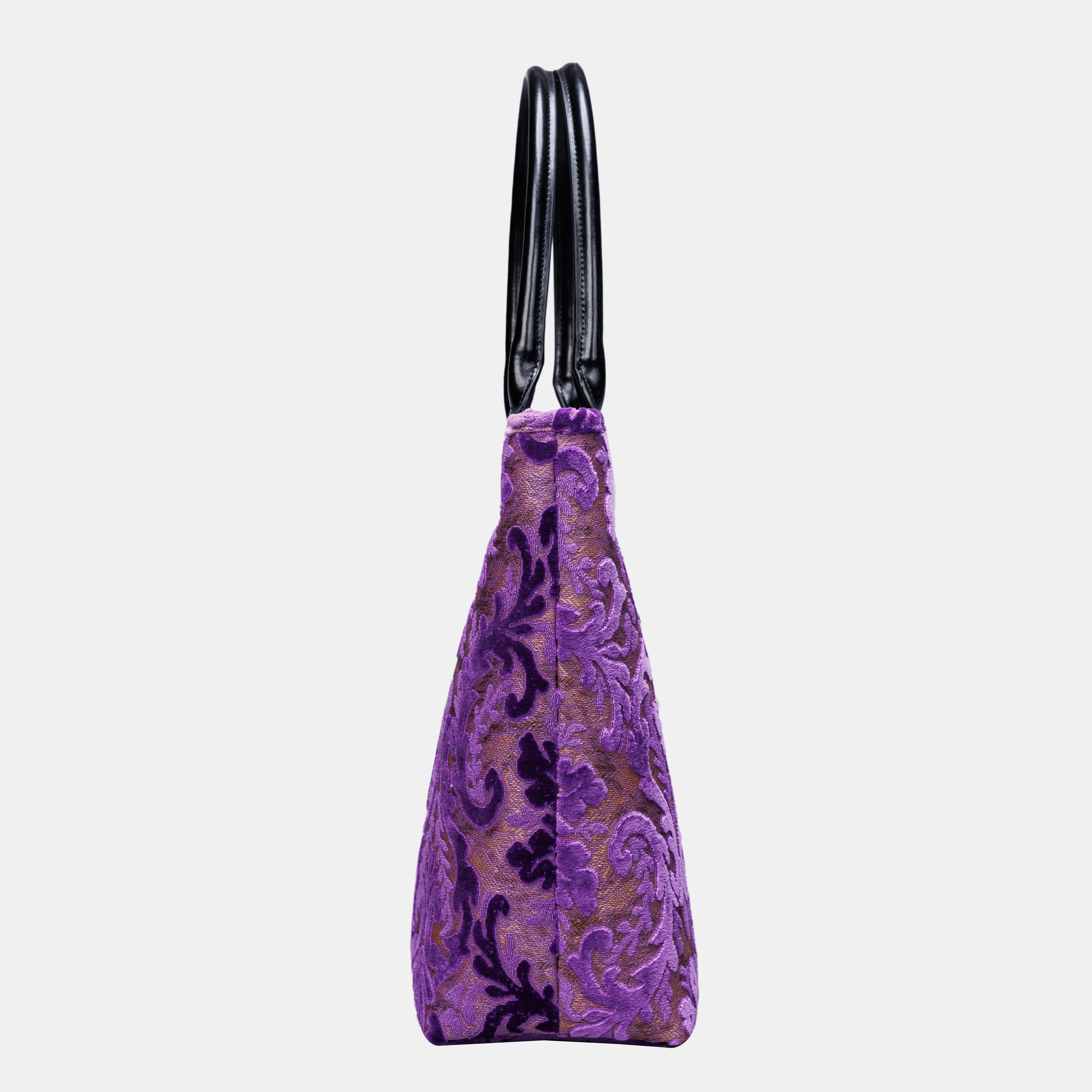 Burnout Velvet Purple Carpet Tote Shopper - Image 4