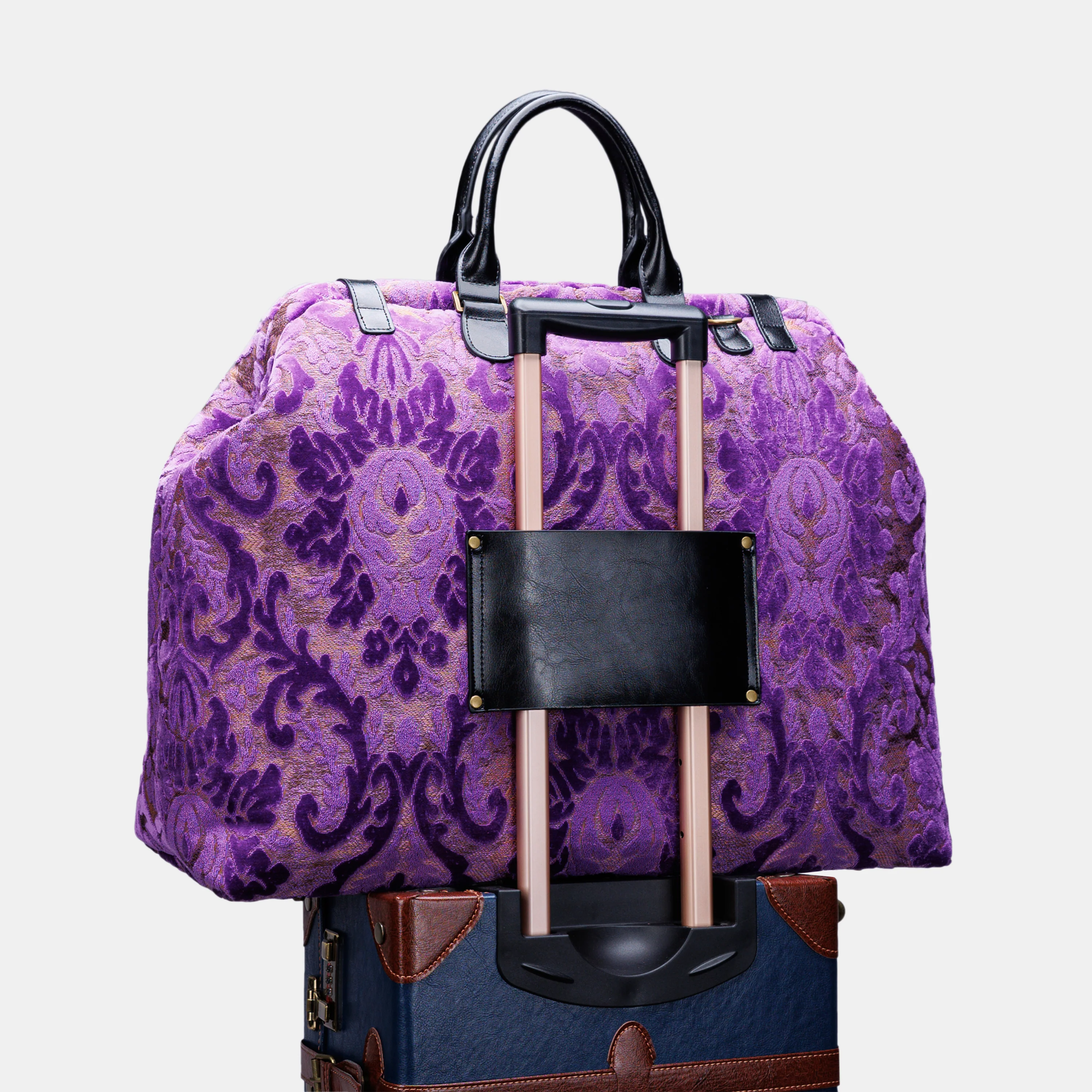 Burnout Velvet Purple Men's Carpetbag - Image 3