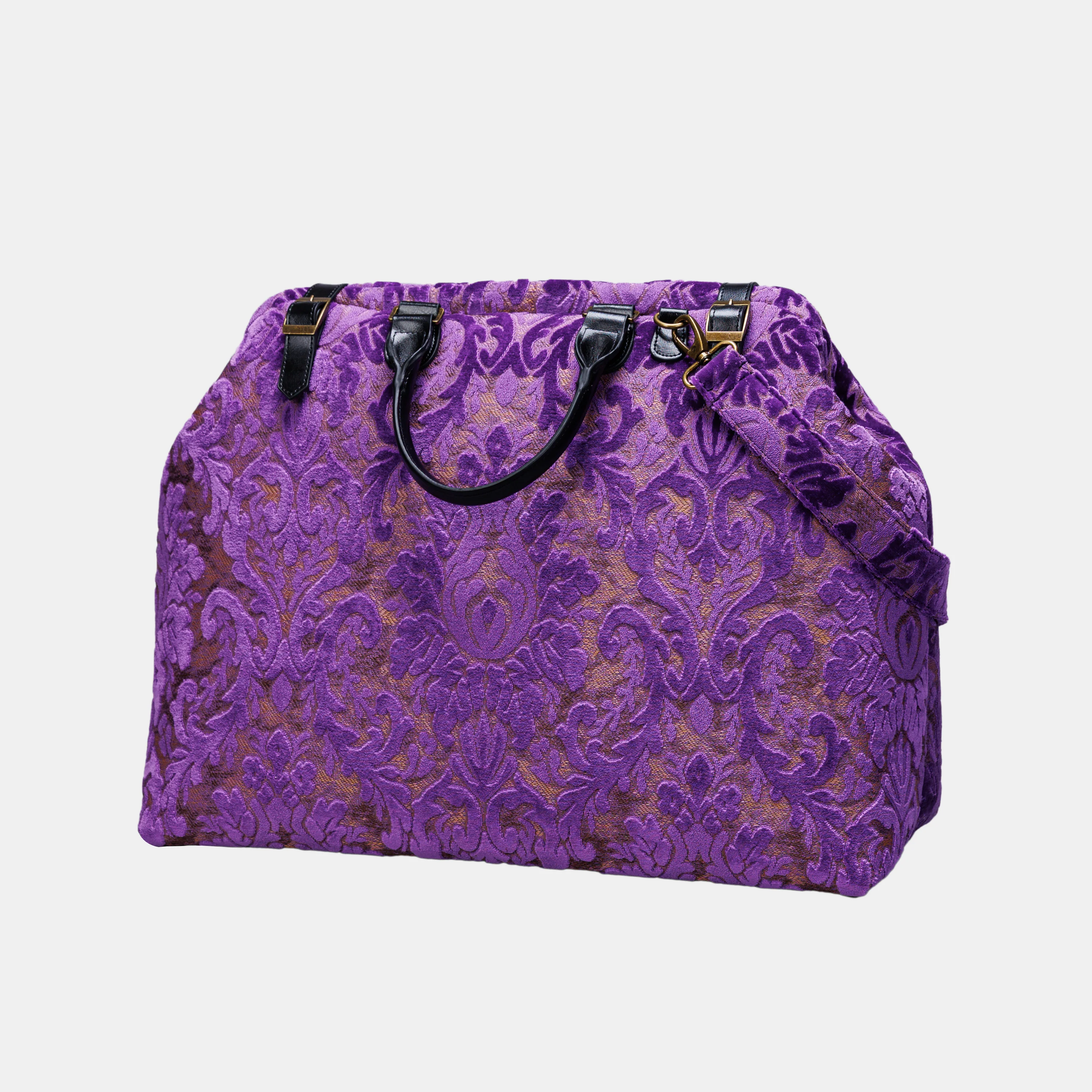 Burnout Velvet Purple Men's Carpetbag - Image 4