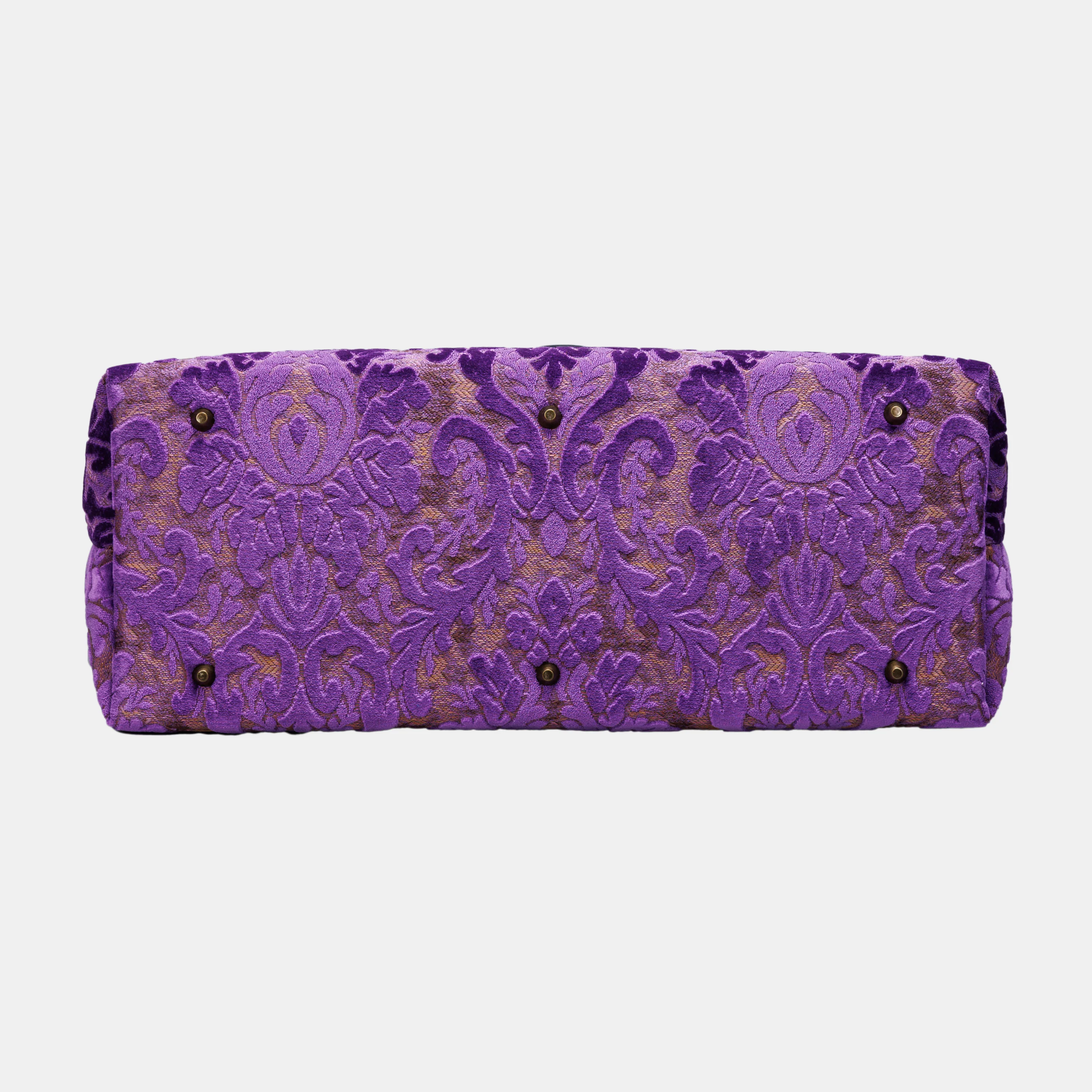 Burnout Velvet Purple Men's Carpetbag - Image 7