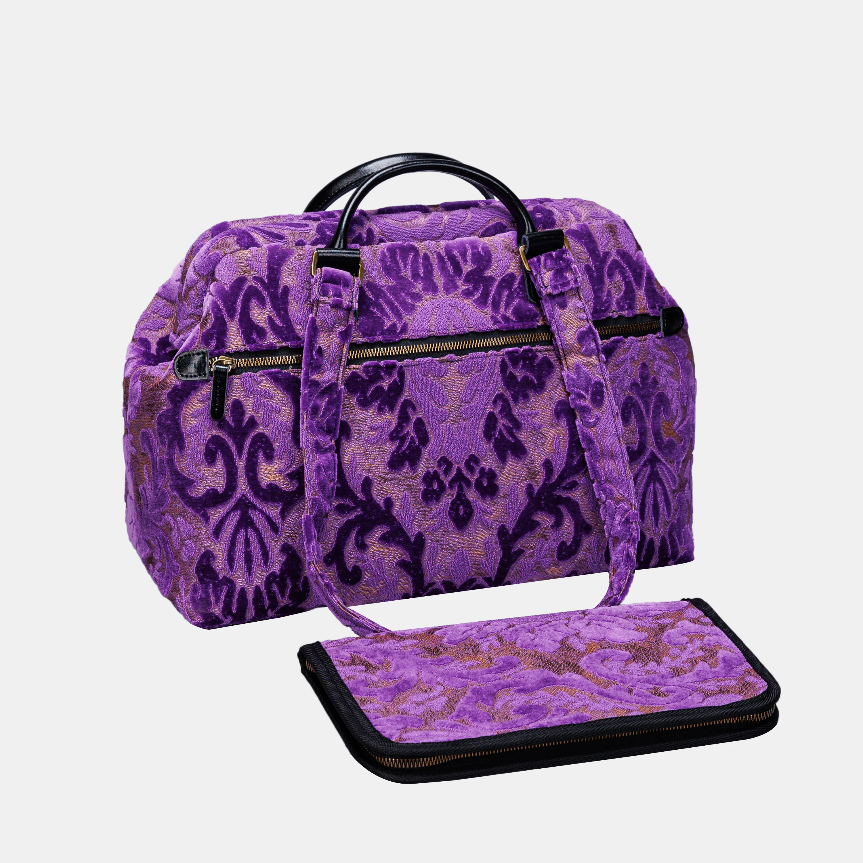 Burnout Velvet Purple Knitting Project Bag - Image 6