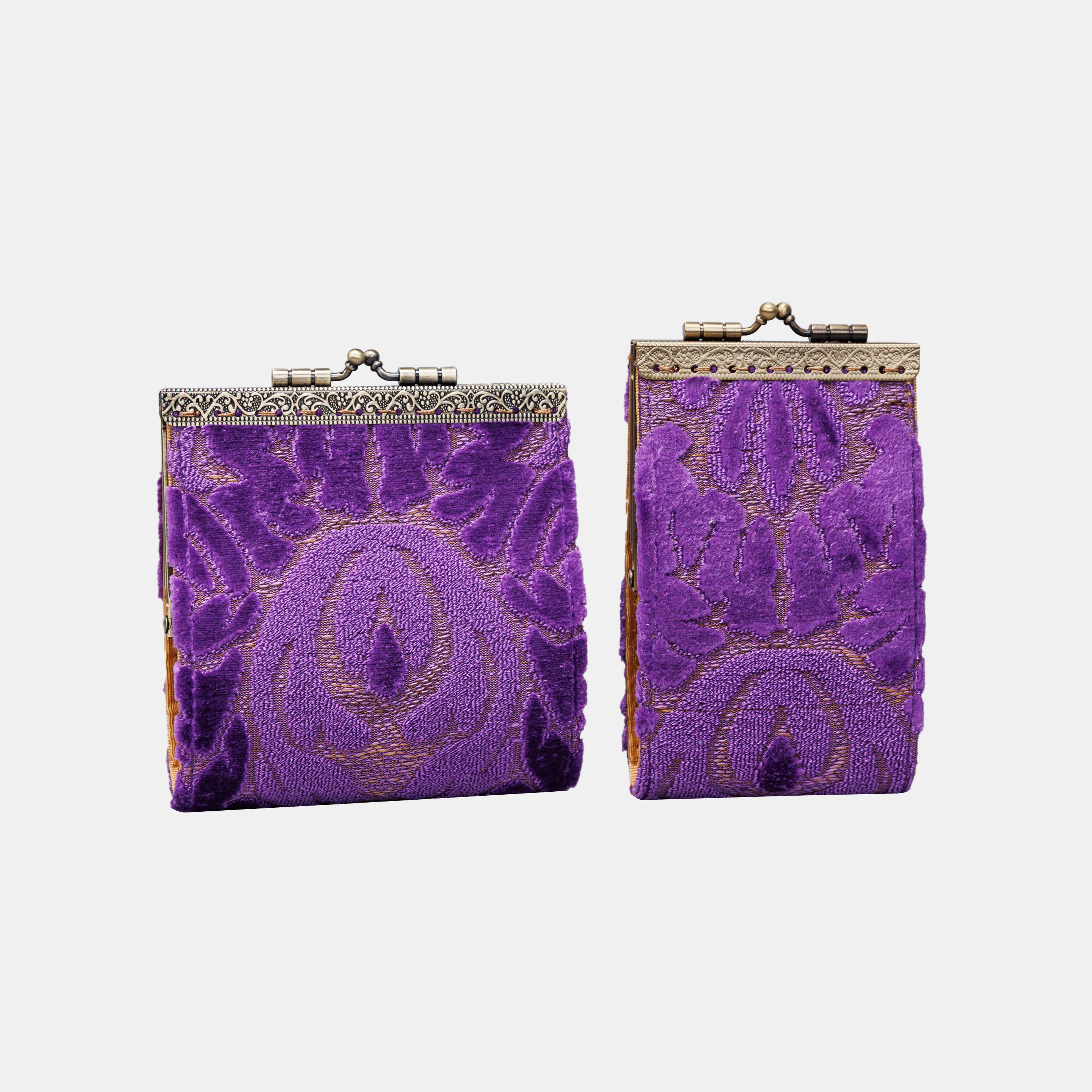 Burnout Velvet Purple Card Wallet - Image 5