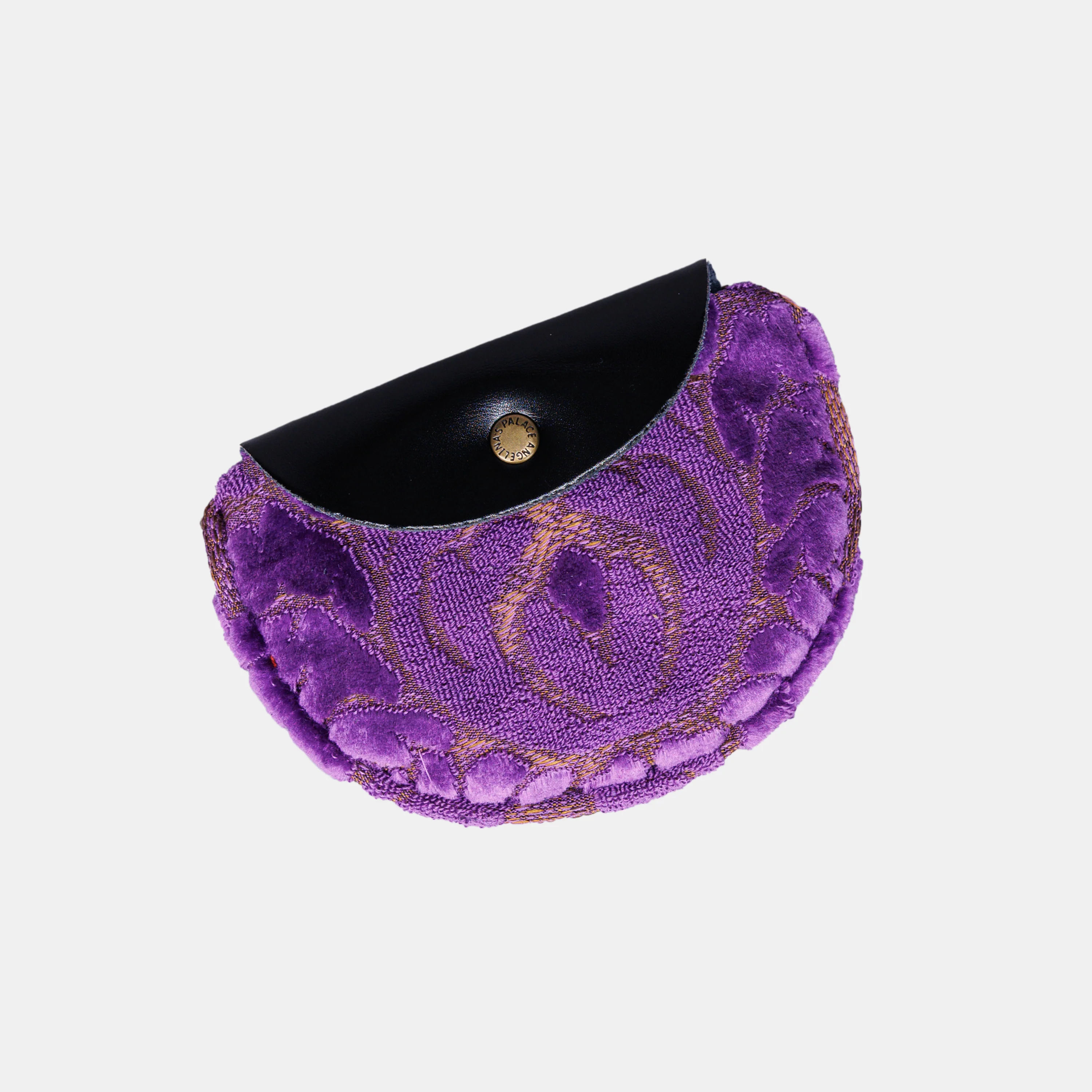 Burnout Velvet Purple Rosary Bag - Image 4