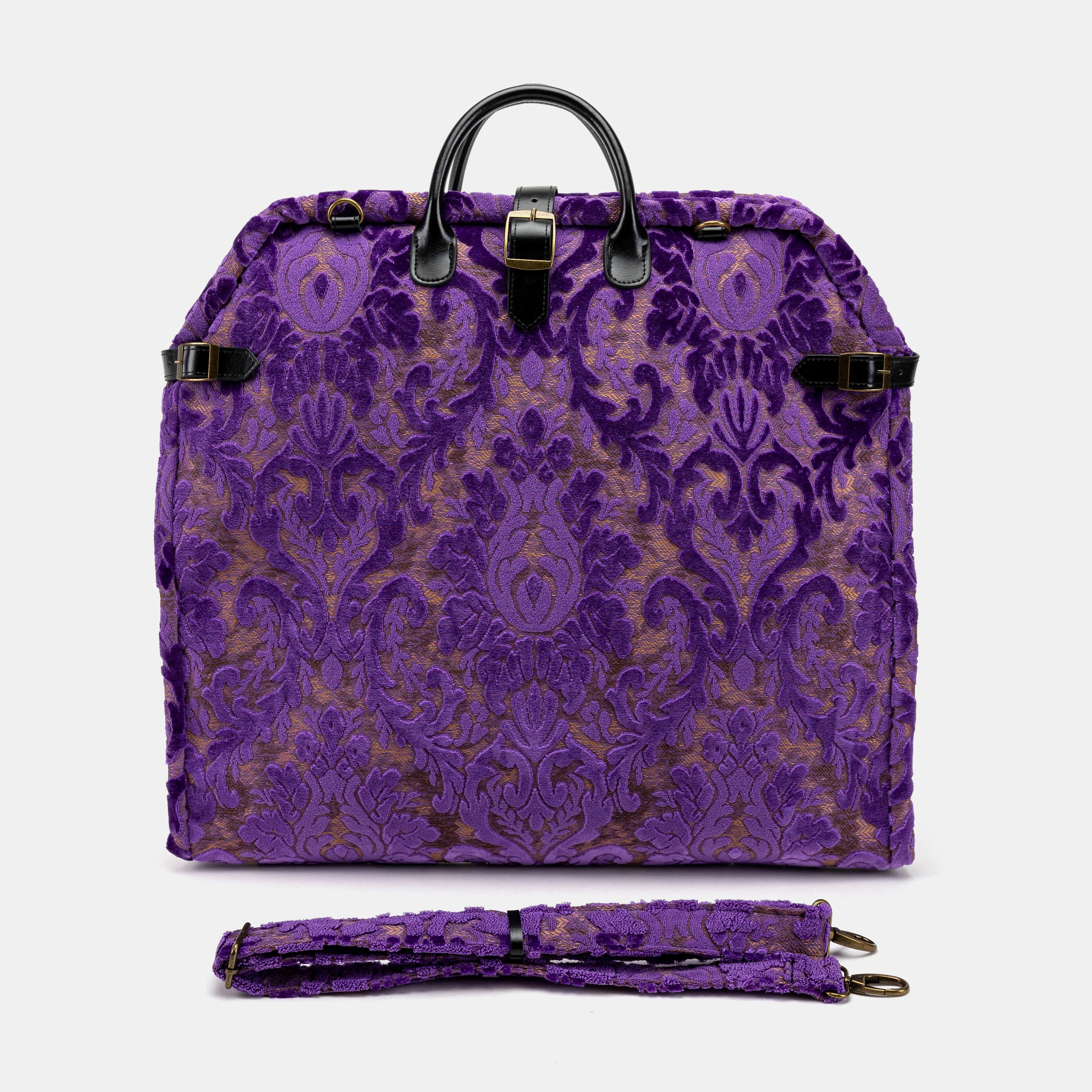 Burnout Velvet Purple Carpet Garment Bag