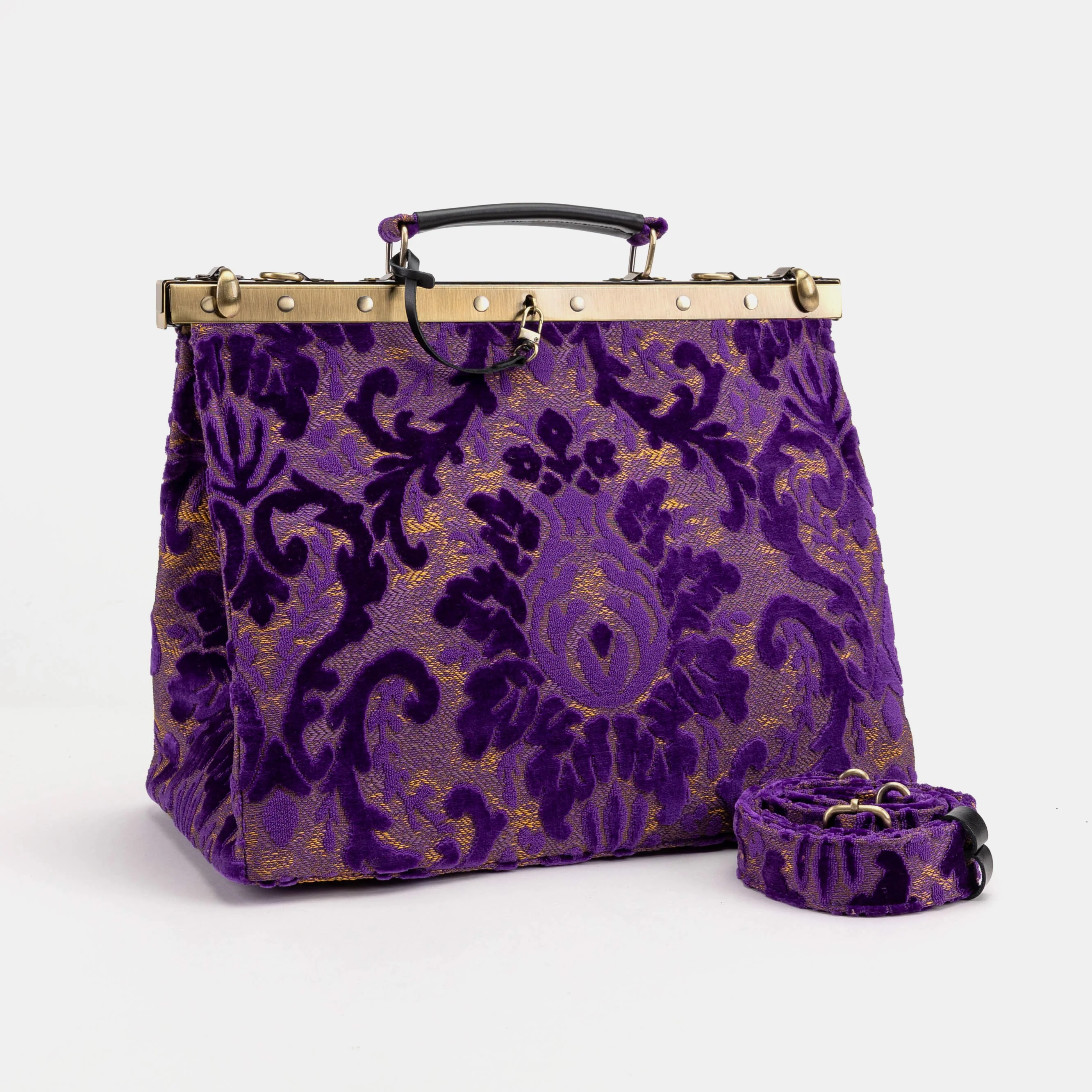 Burnout Velvet Purple Celine Carpet Gladstone Bag