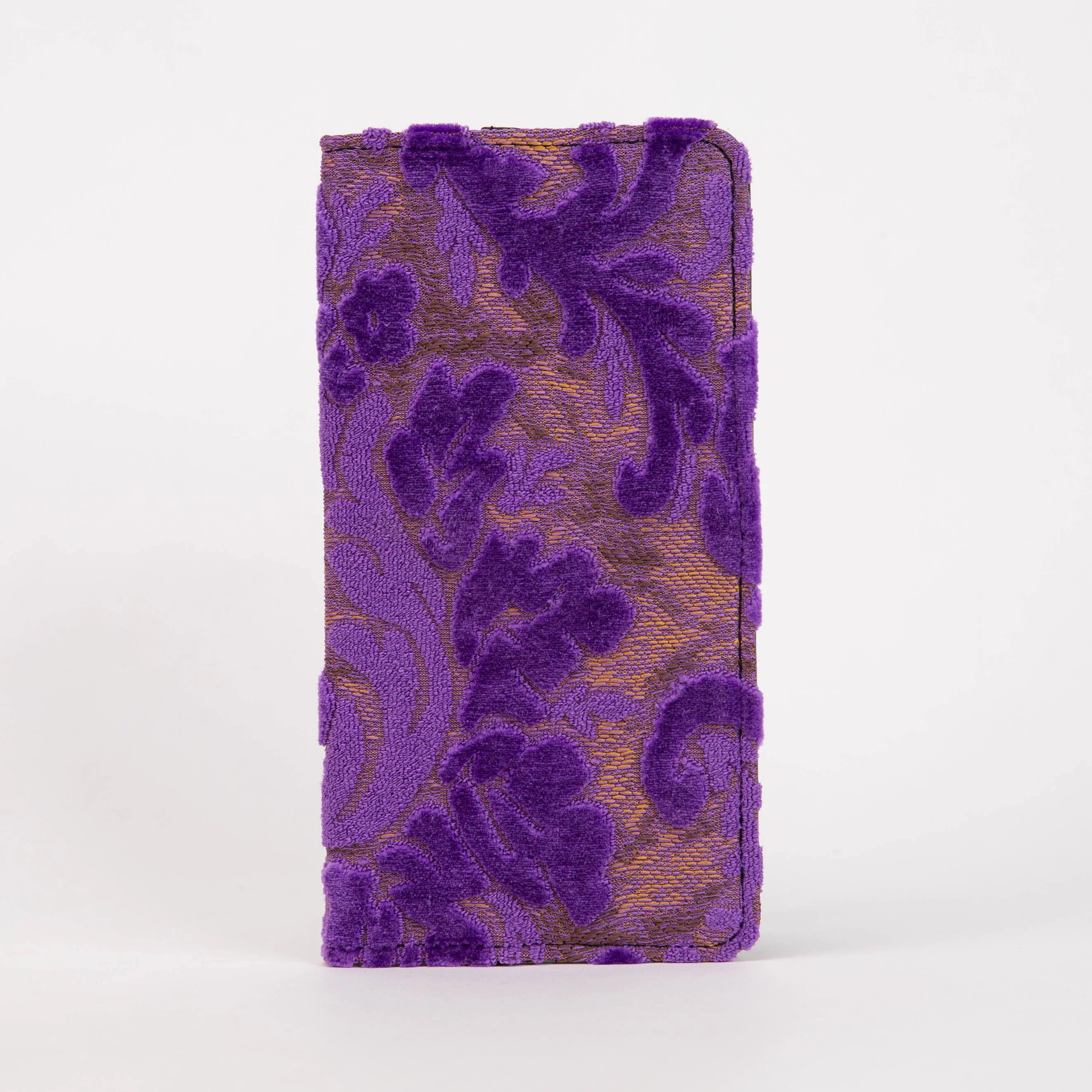 Burnout Velvet Purple Checkbook Cover