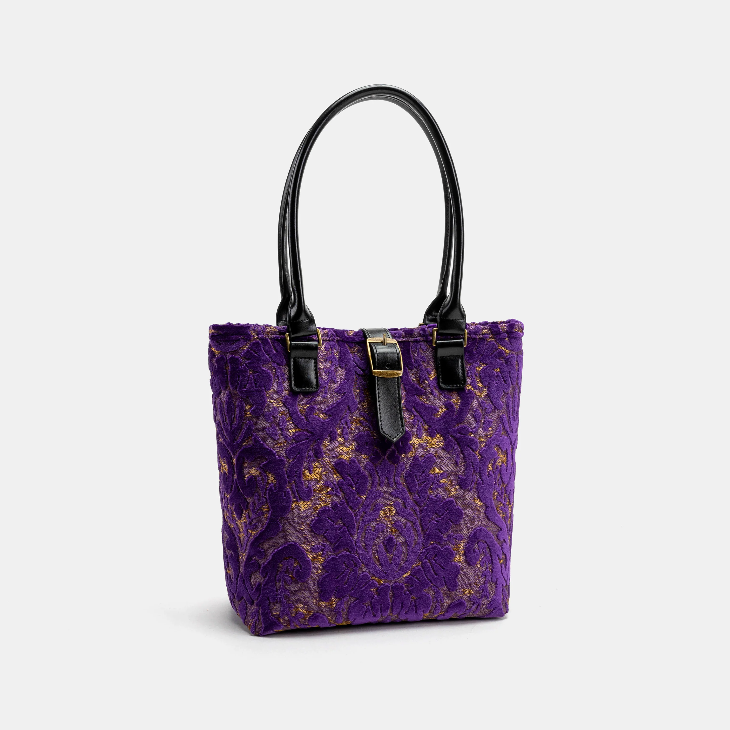 Burnout Velvet Purple Everyday Tote - Image 2