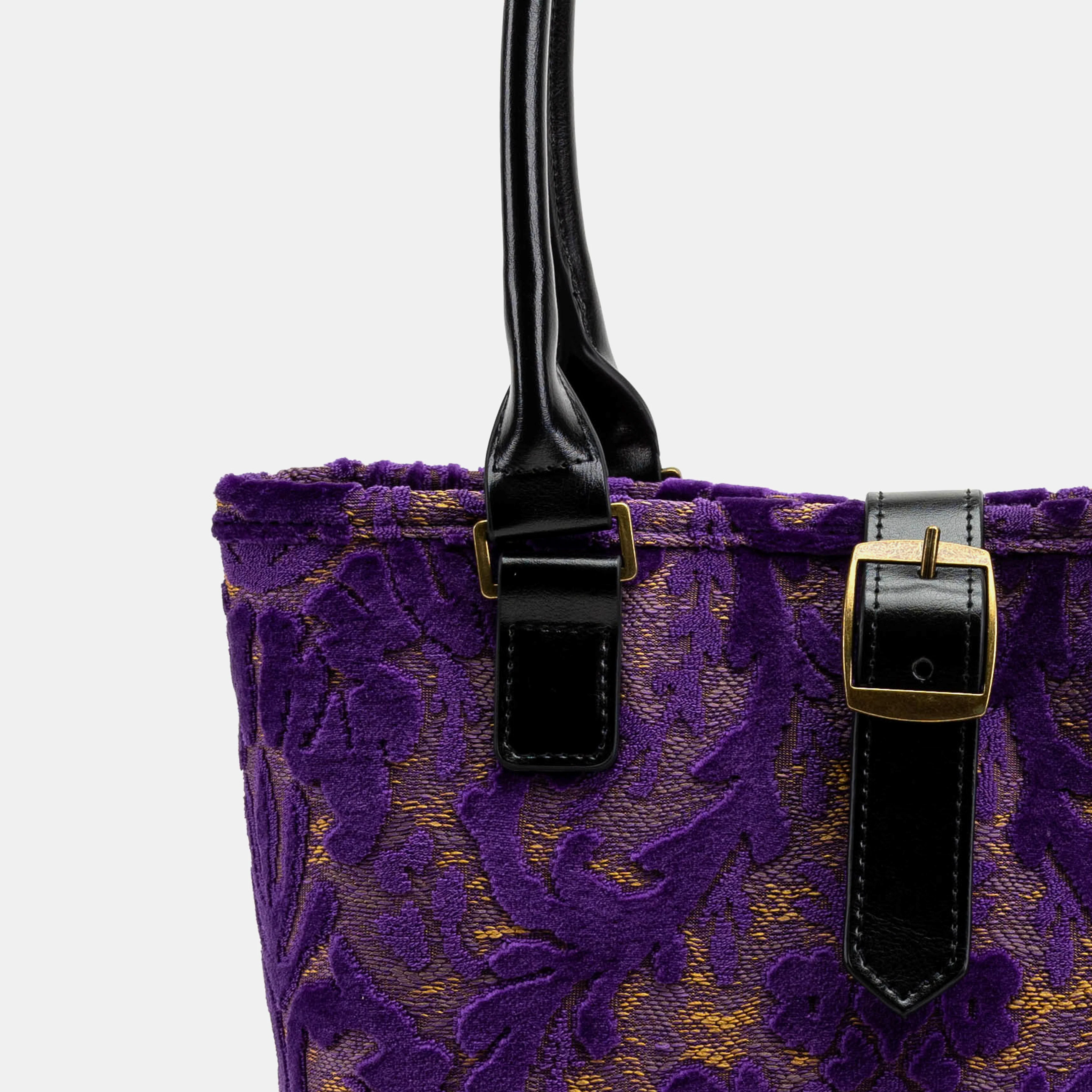 Burnout Velvet Purple Everyday Tote - Image 3