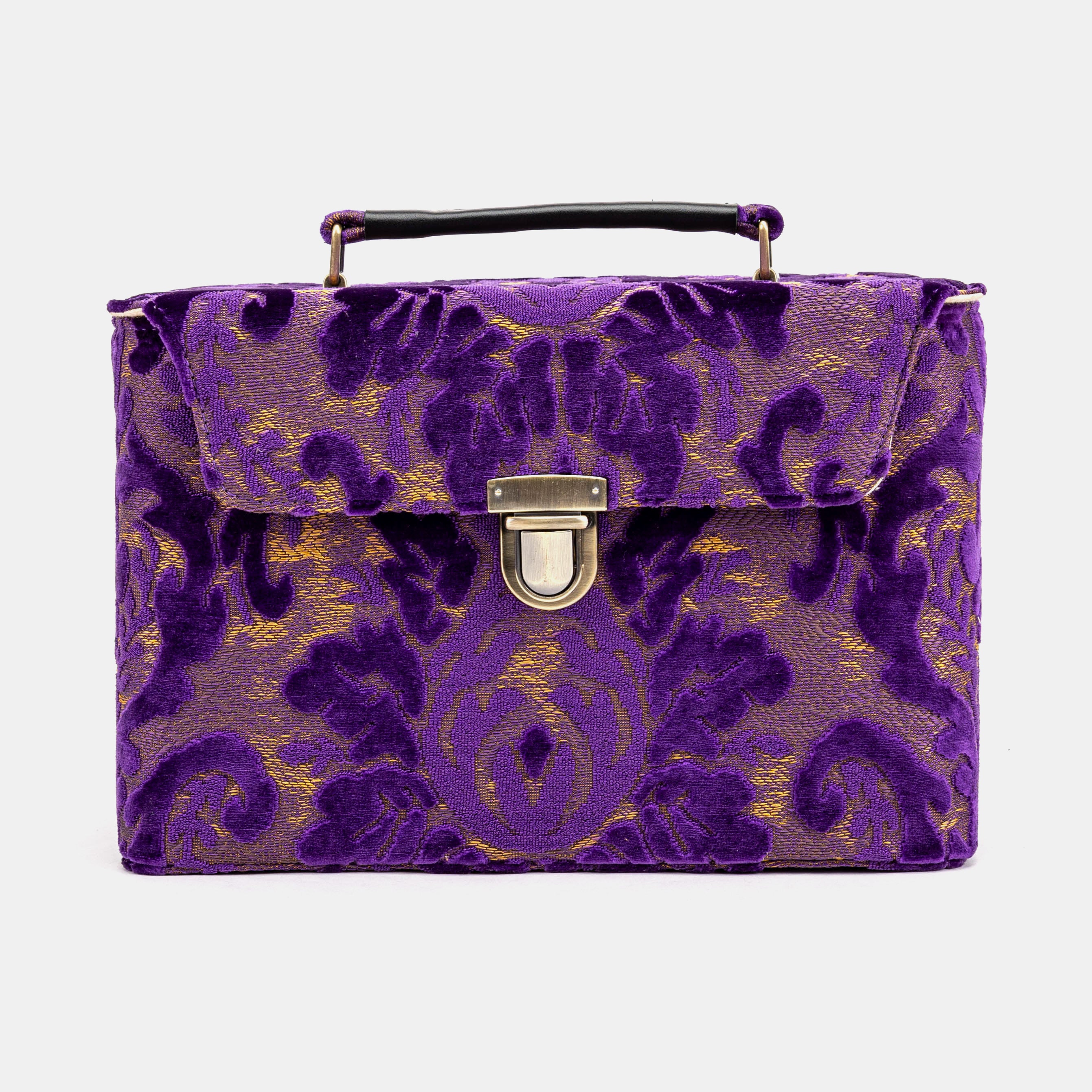 Burnout Velvet Purple Josephine Large Train Case