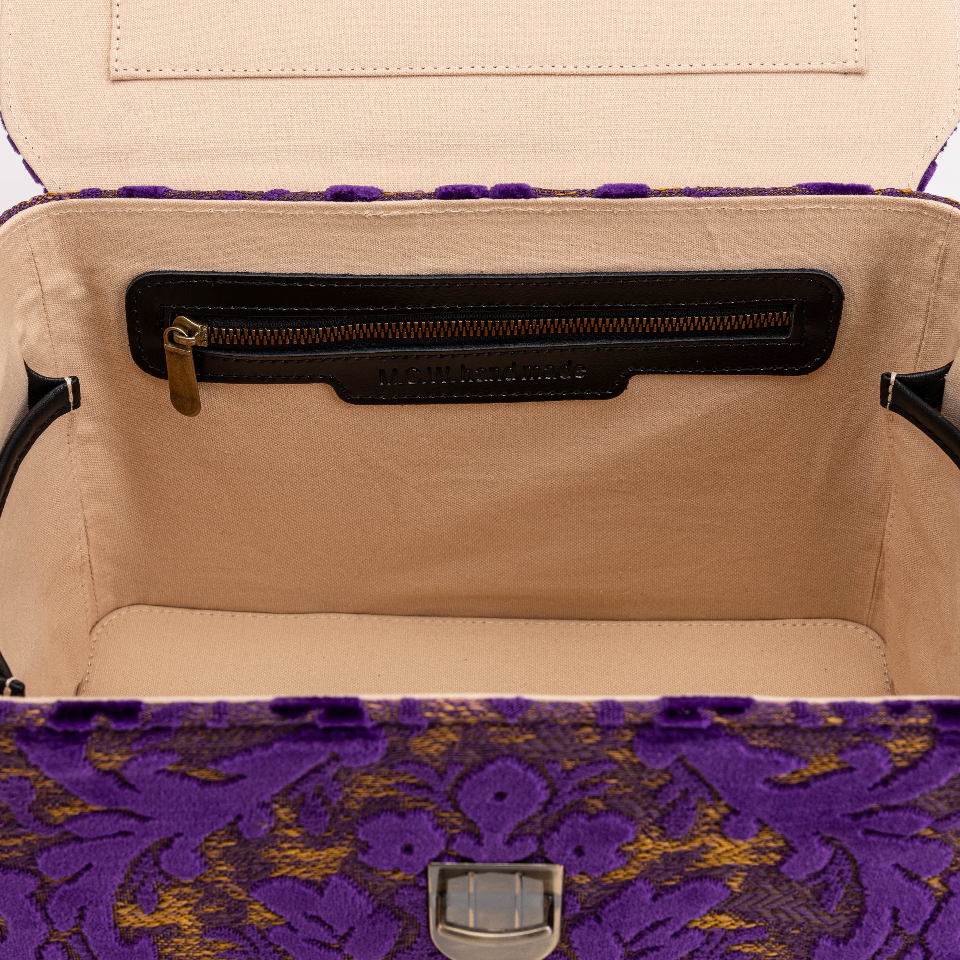 Burnout Velvet Purple Josephine Large Train Case - Image 10