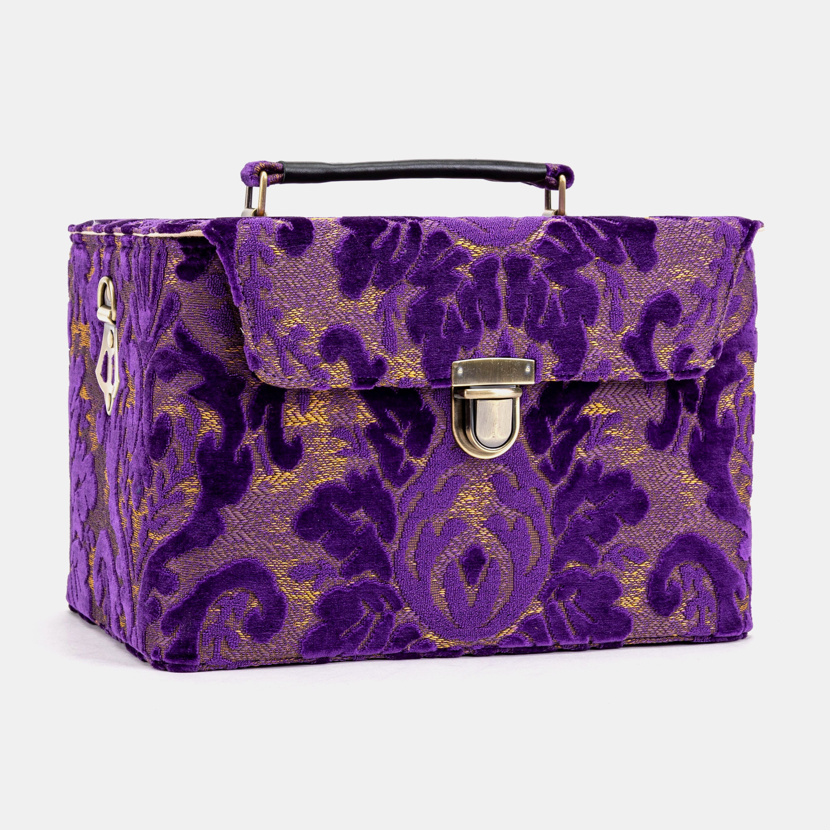 Burnout Velvet Purple Josephine Large Train Case - Image 3