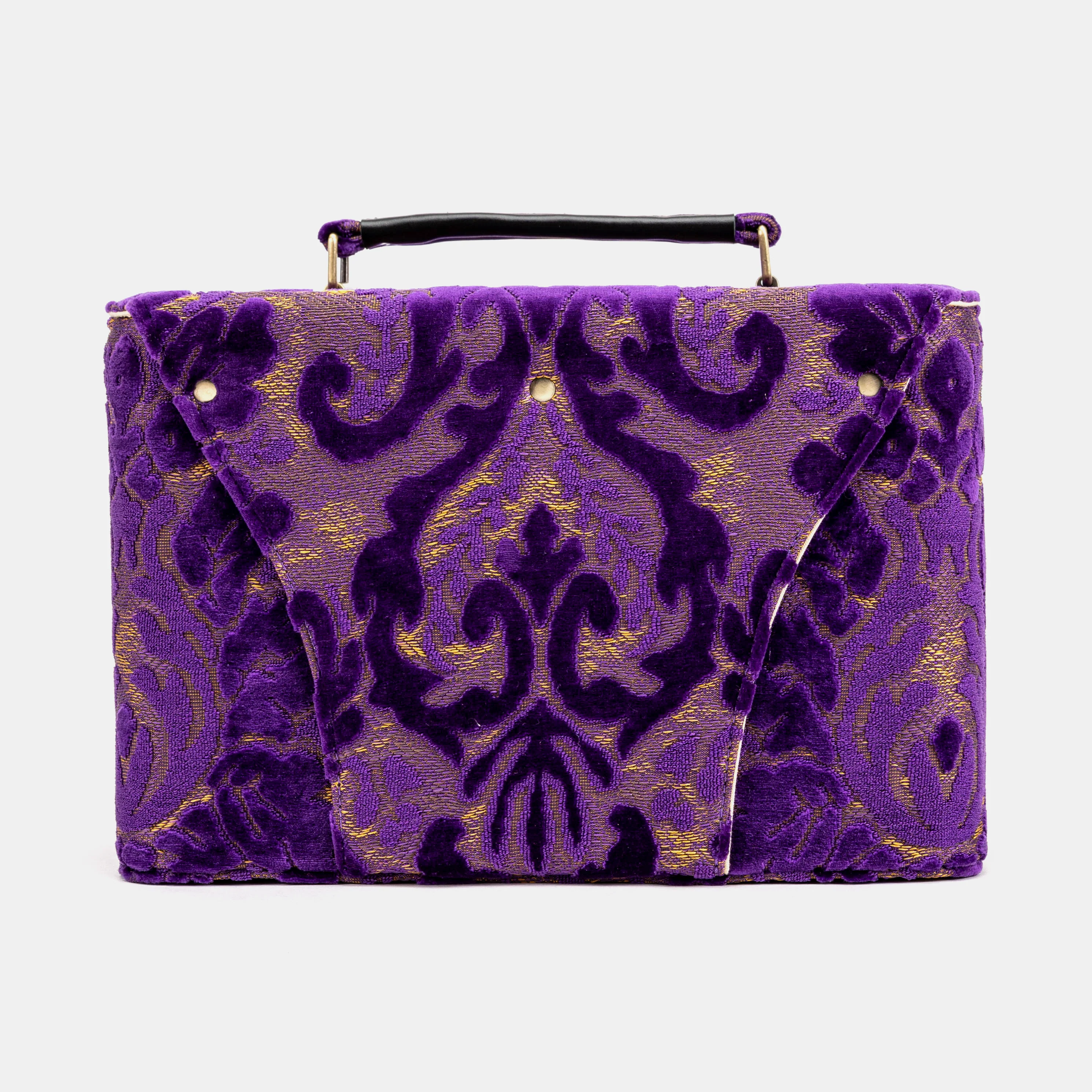 Burnout Velvet Purple Josephine Large Train Case - Image 4