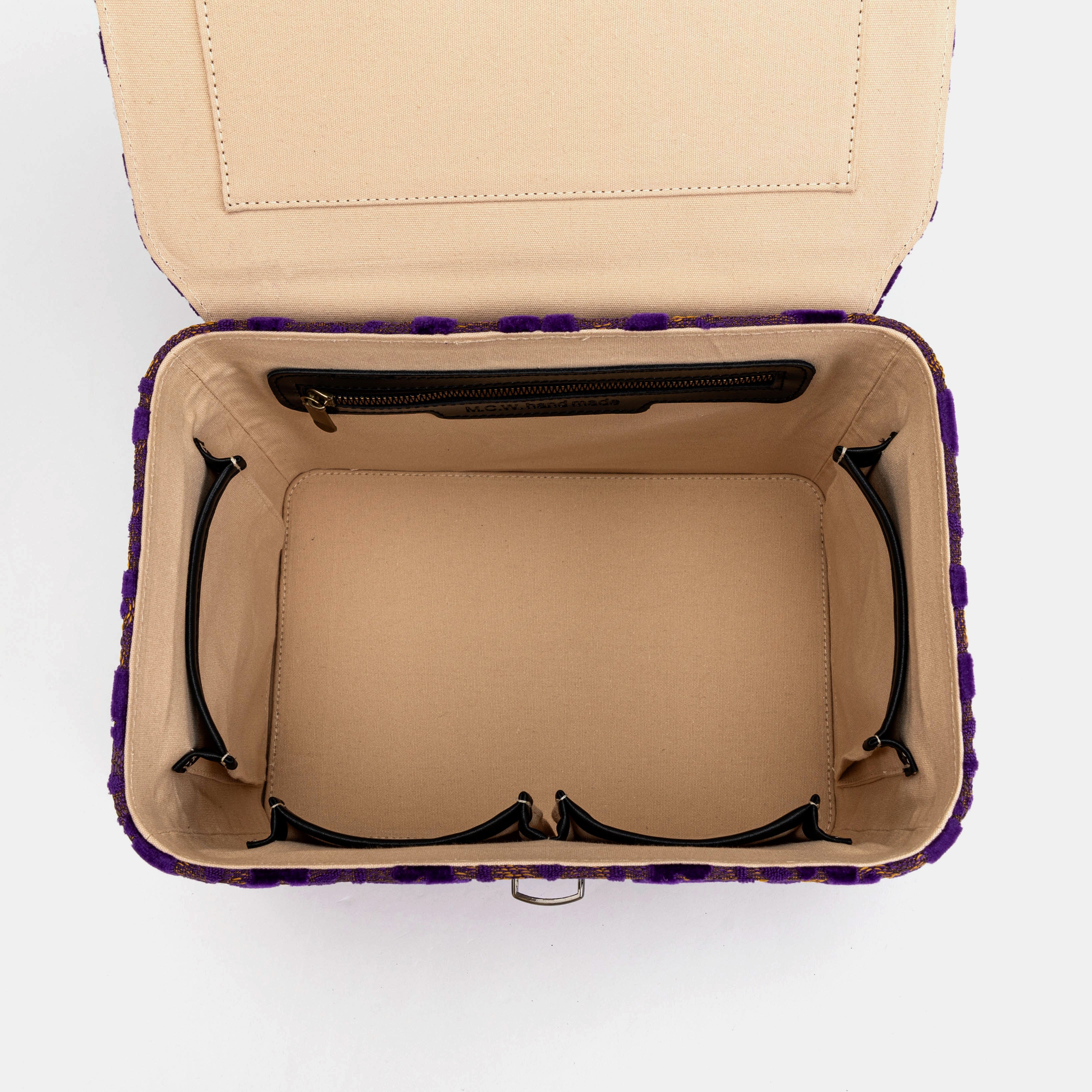 Burnout Velvet Purple Josephine Large Train Case - Image 5