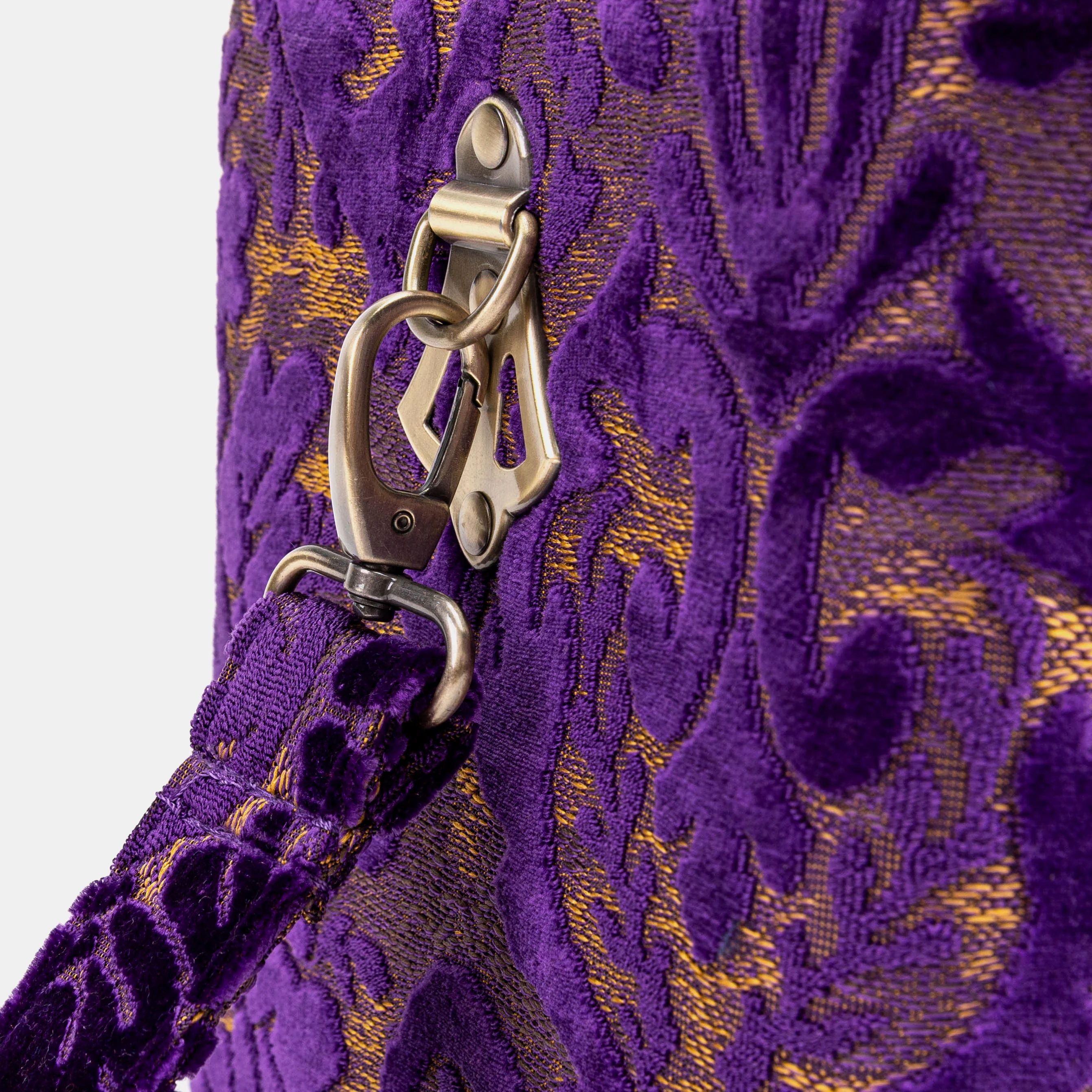 Burnout Velvet Purple Josephine Large Train Case - Image 6