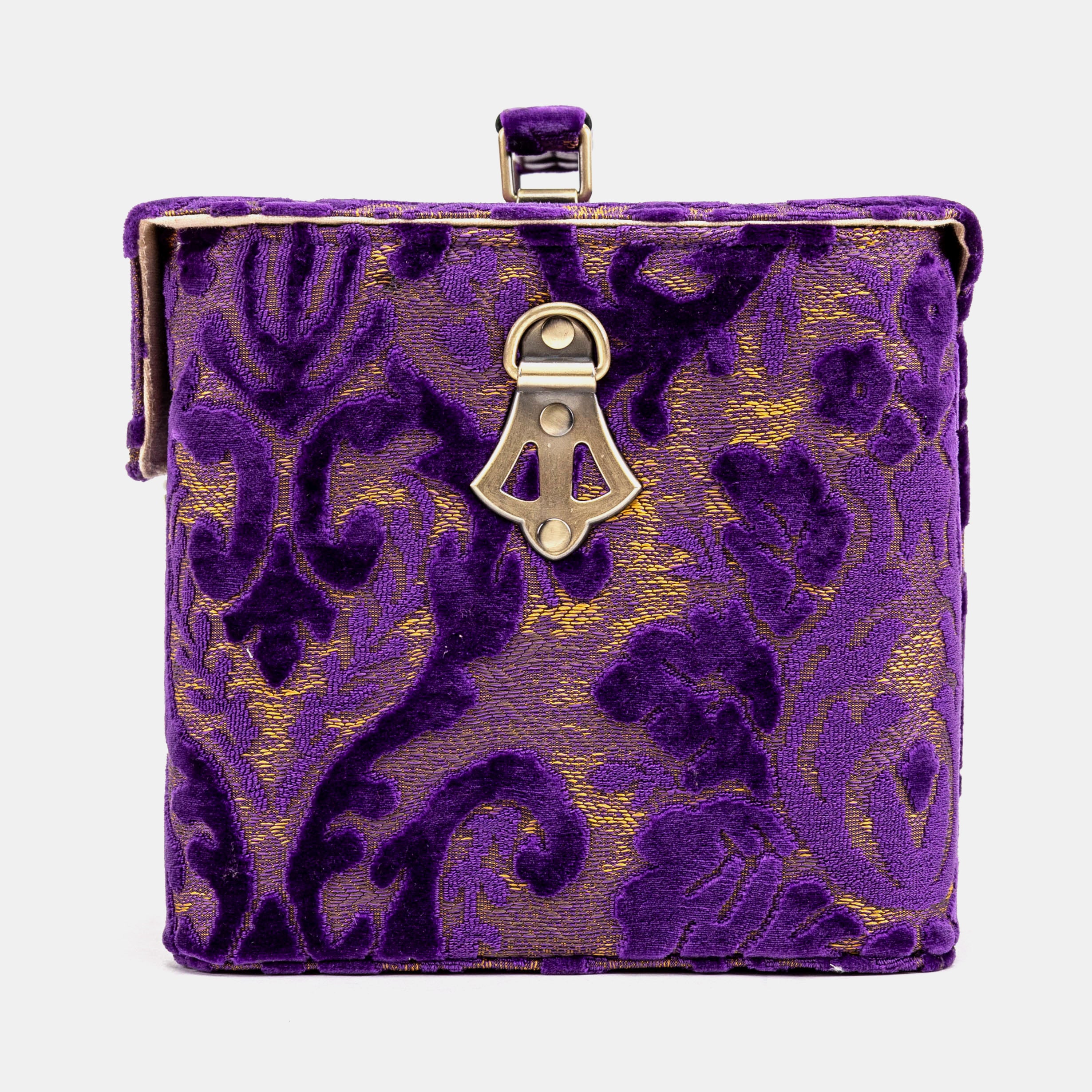 Burnout Velvet Purple Josephine Large Train Case - Image 7