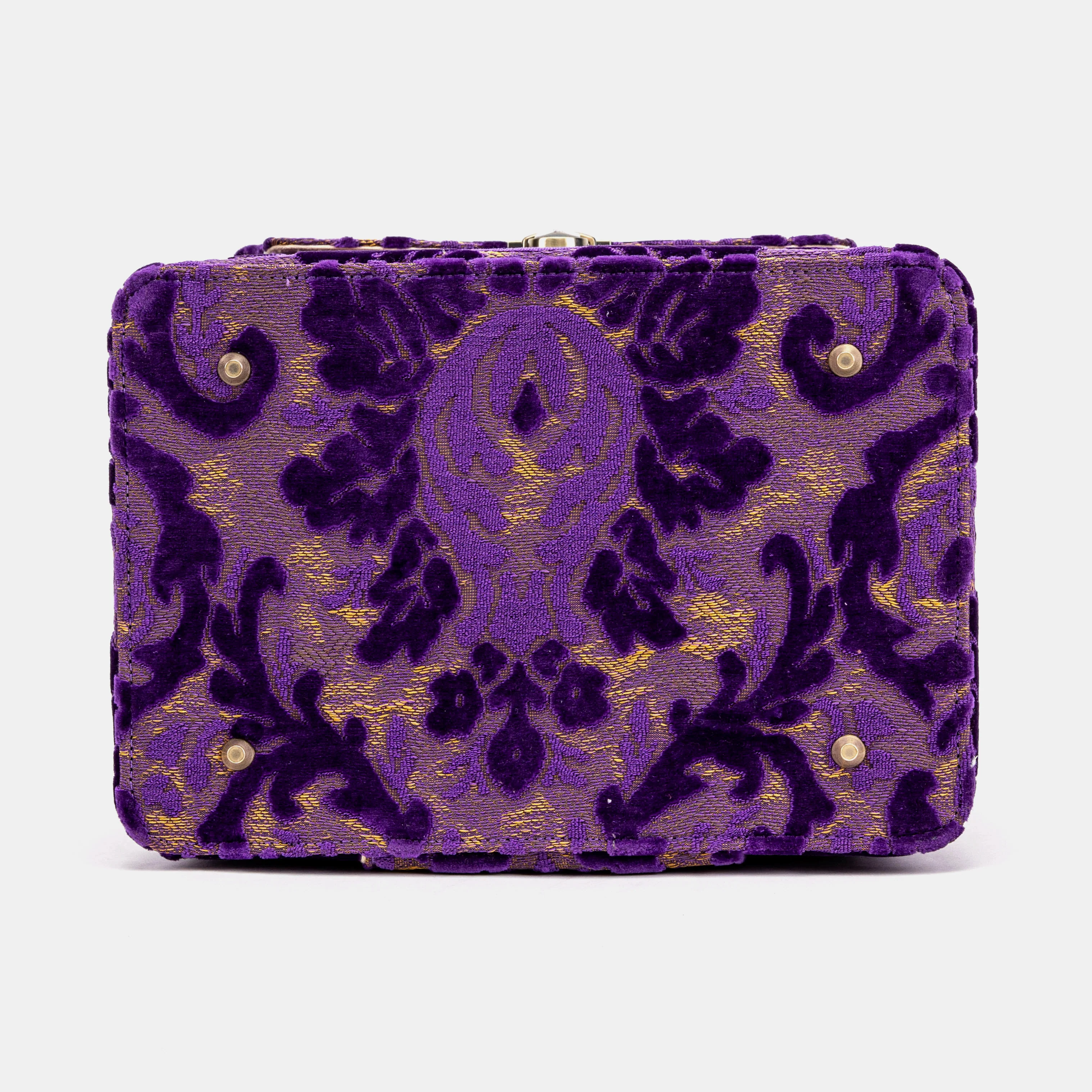 Burnout Velvet Purple Josephine Large Train Case - Image 8