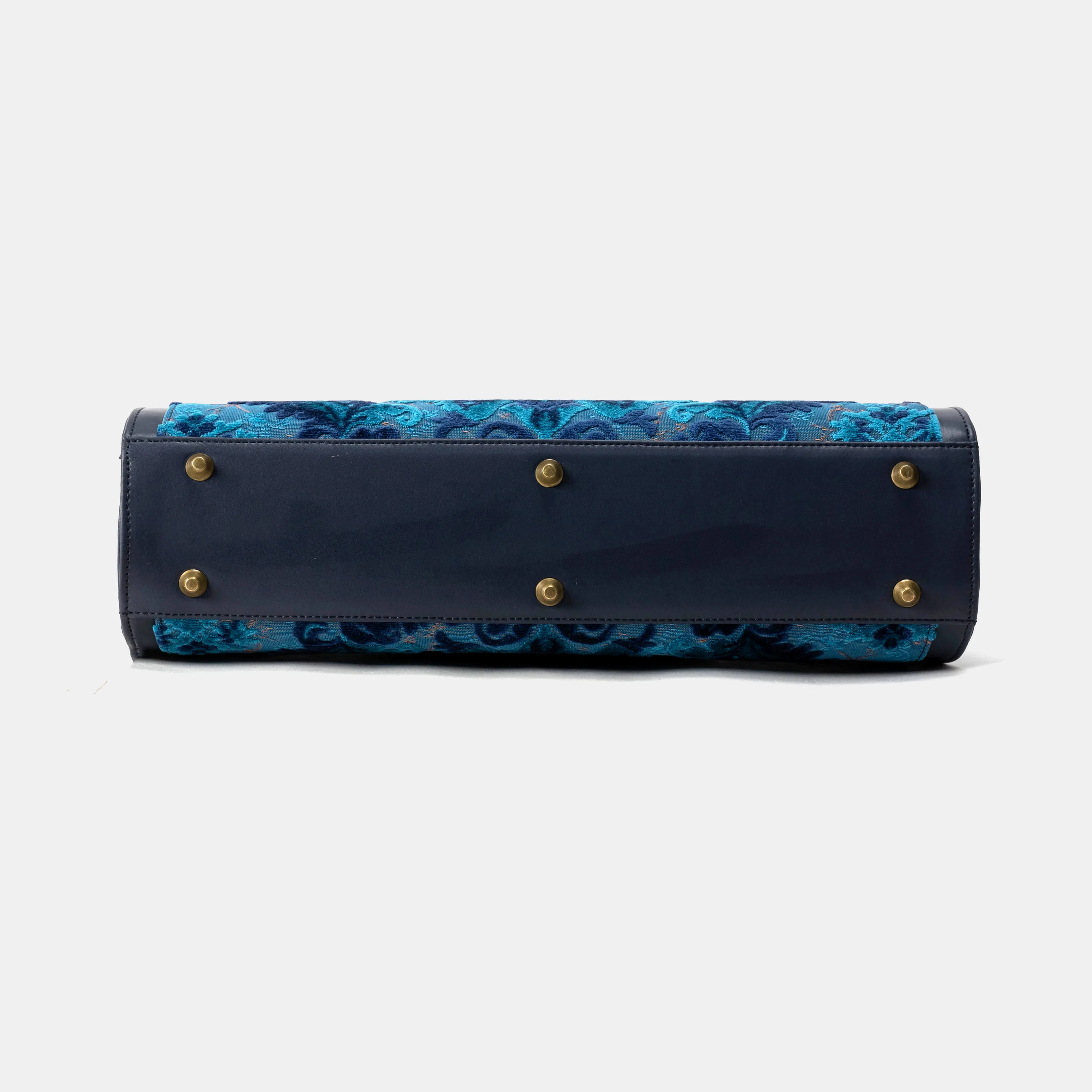 Burnout Velvet Revival Aqua Business Tote - Image 6
