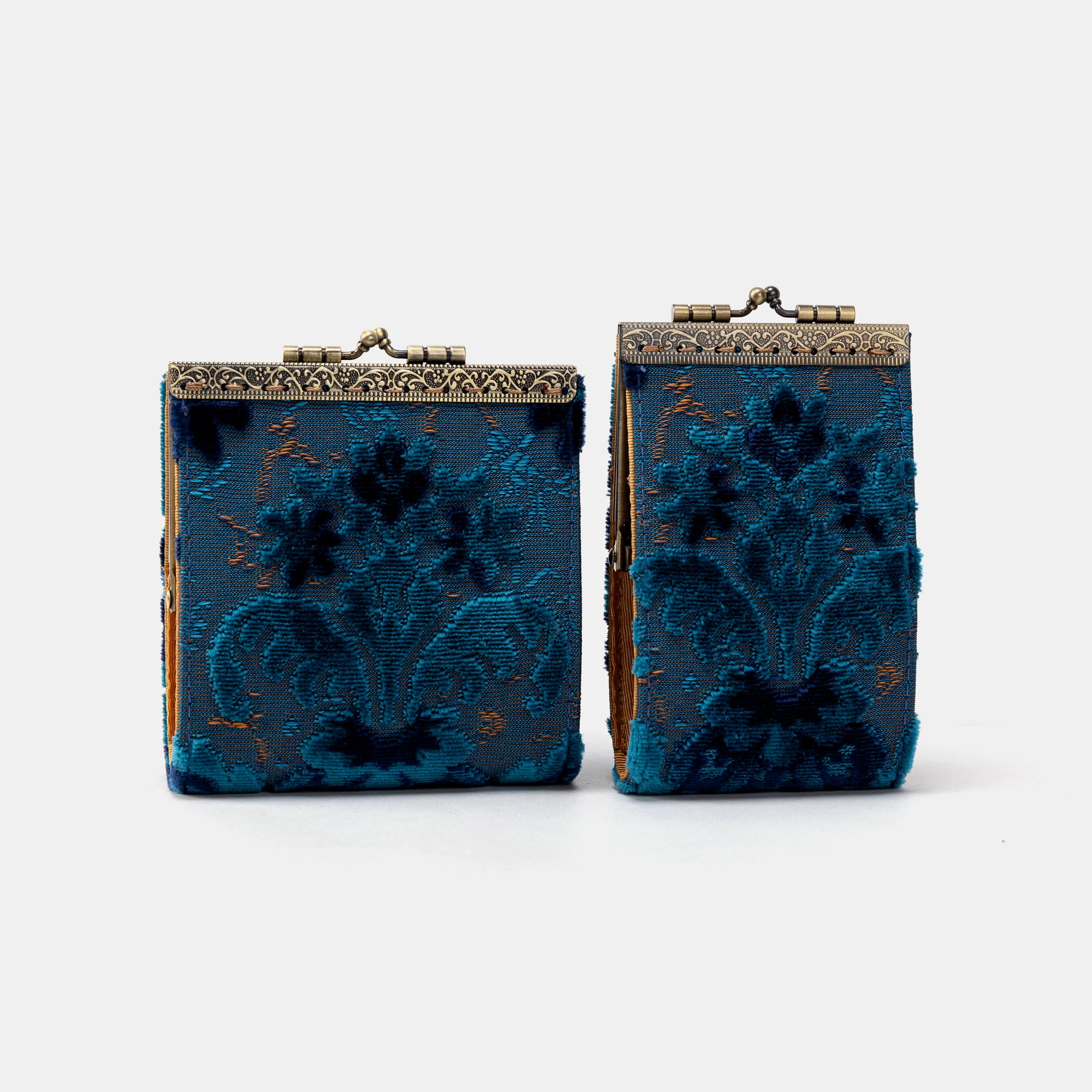 Burnout Velvet Revival Aqua Card Wallet