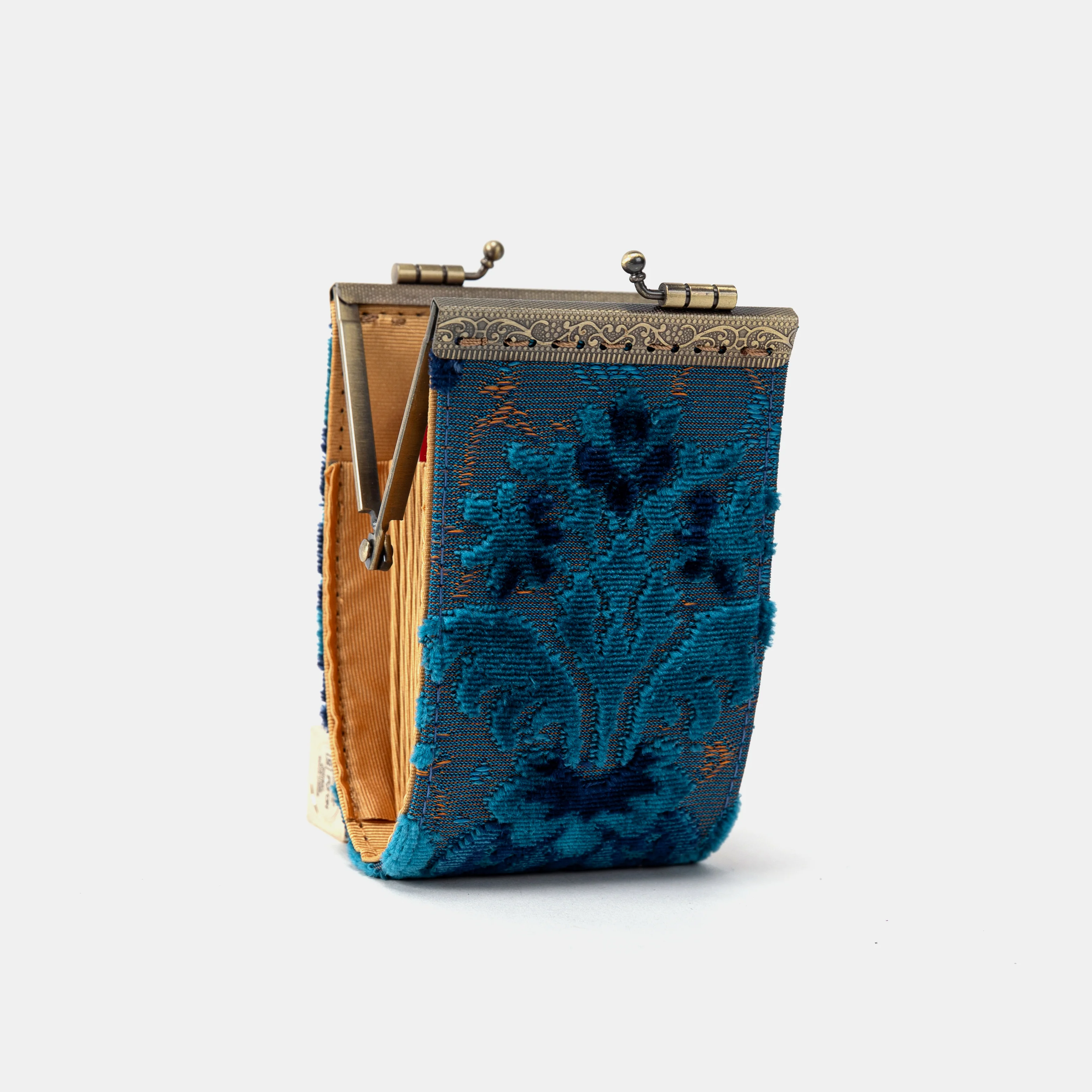 Burnout Velvet Revival Aqua Card Wallet - Image 4