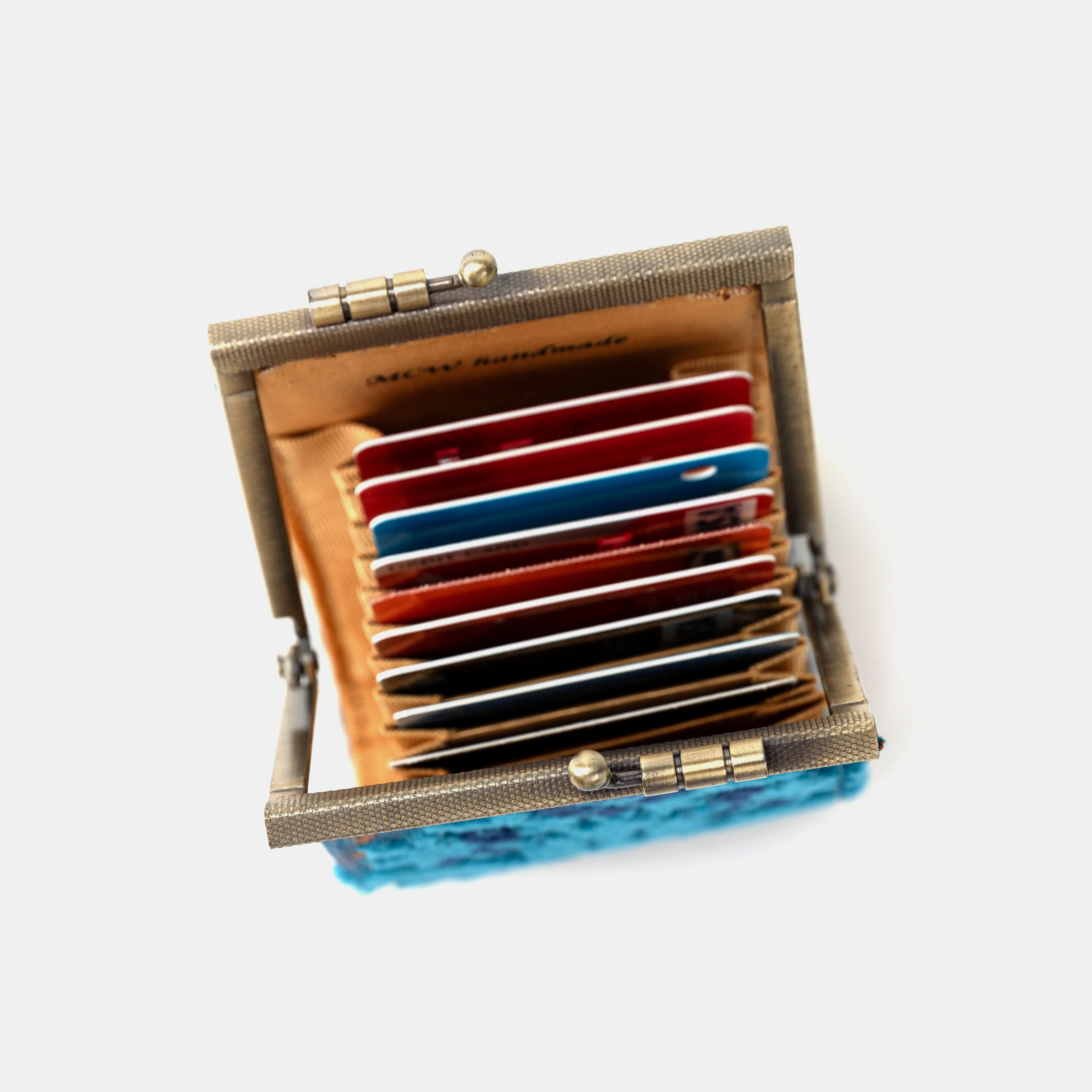 Burnout Velvet Revival Aqua Card Wallet - Image 5