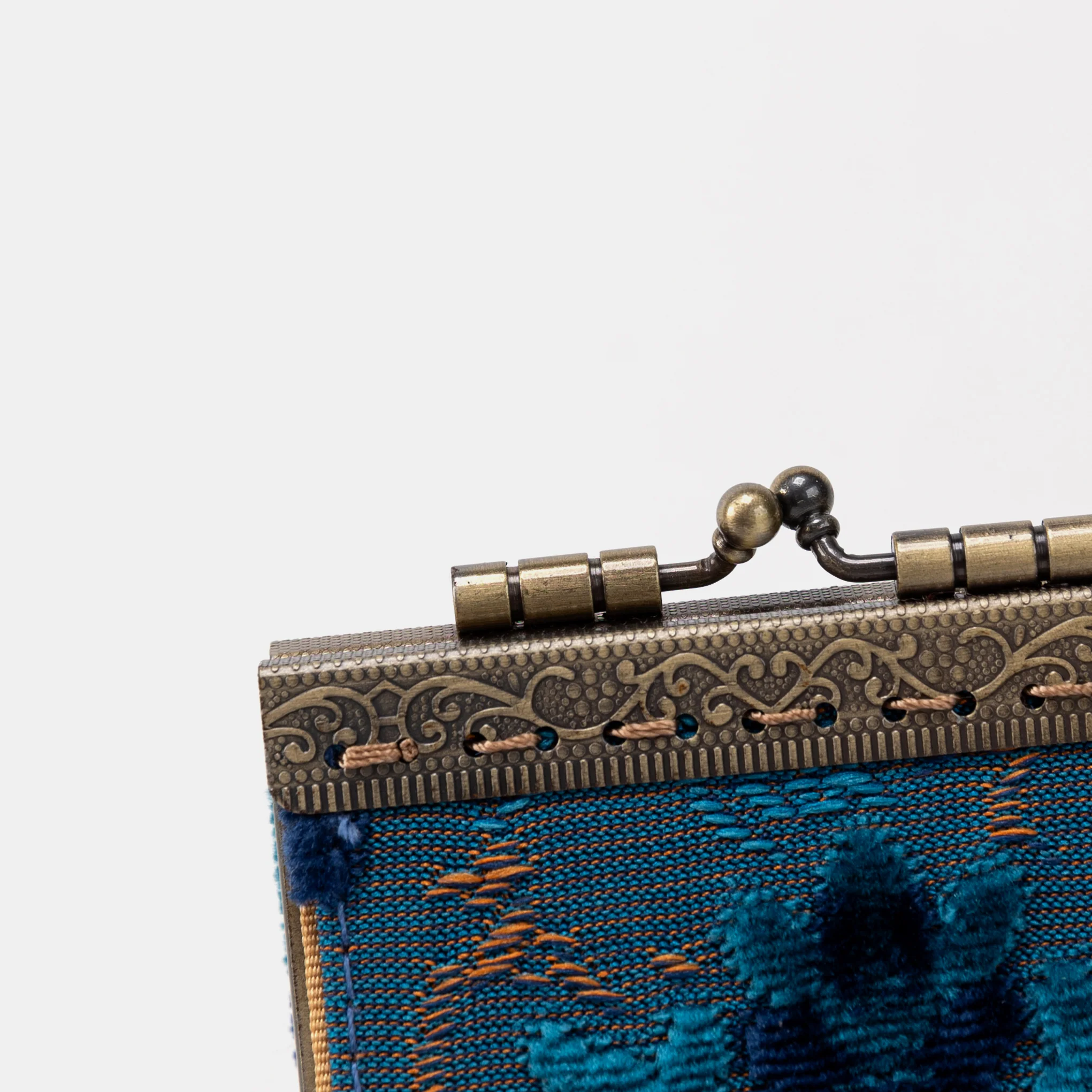 Burnout Velvet Revival Aqua Card Wallet - Image 7