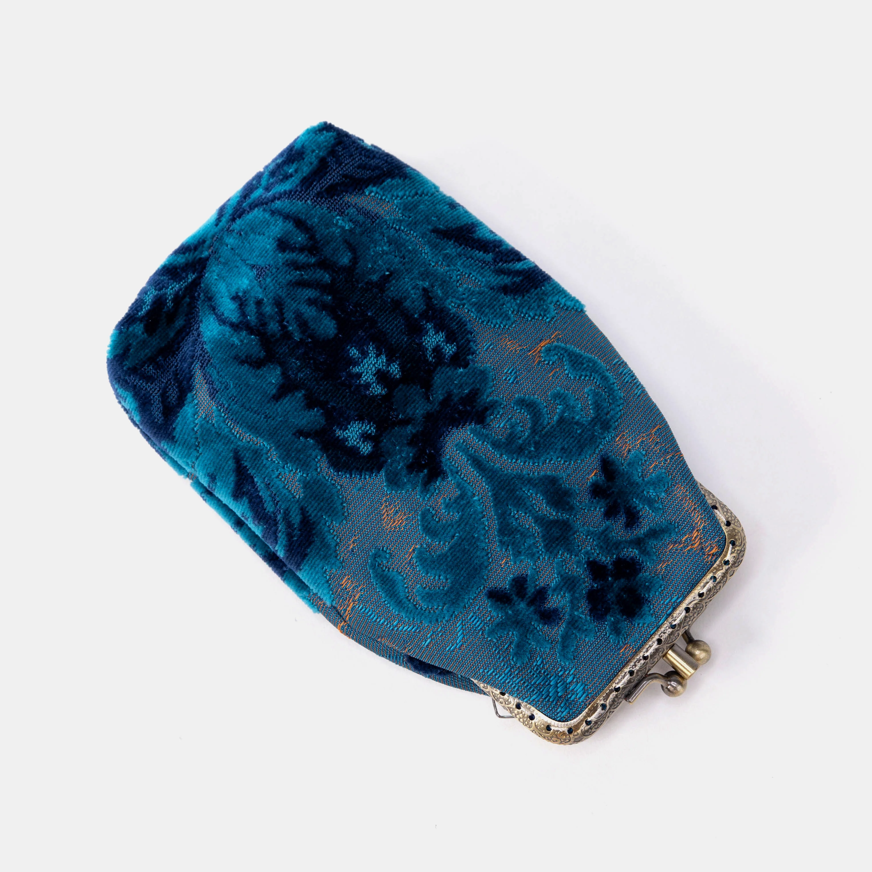 Burnout Velvet Revival Aqua Carpet Eyeglasses Case