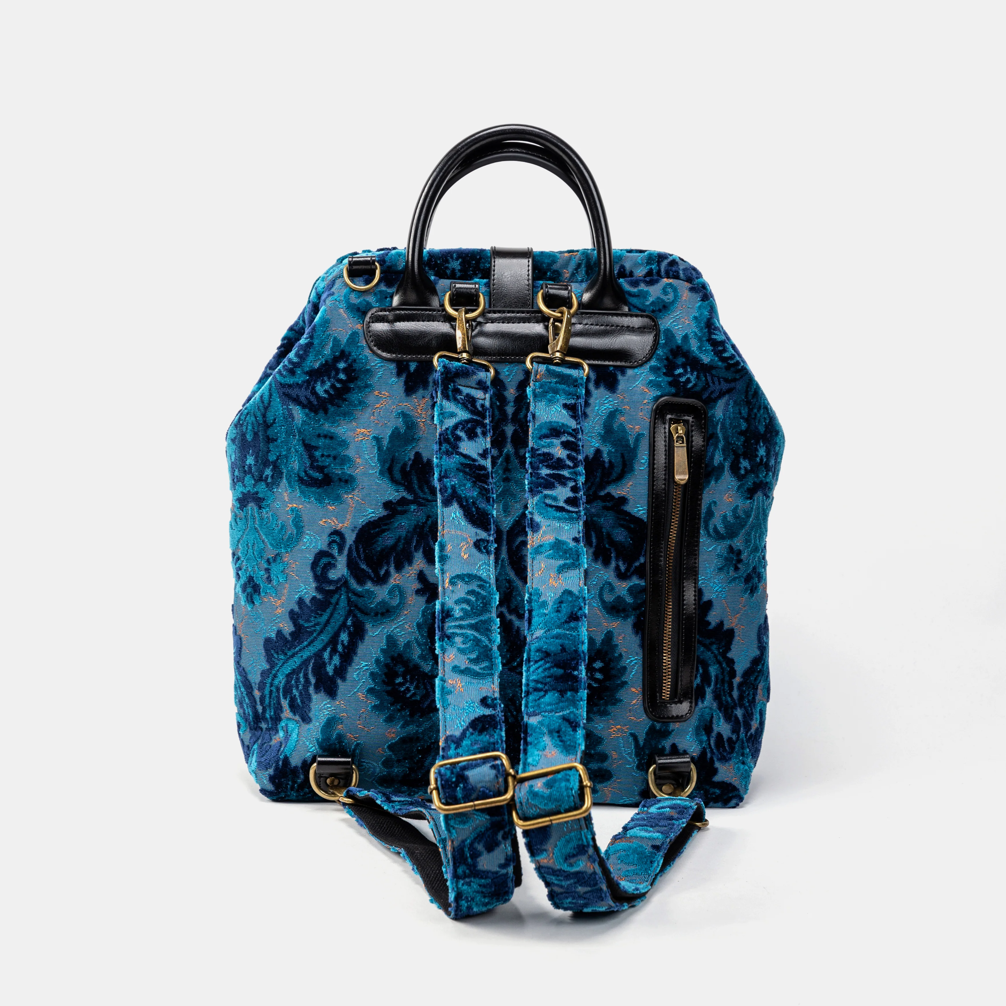 Burnout Velvet Revival Aqua Carpet Laptop Backpack - Image 5