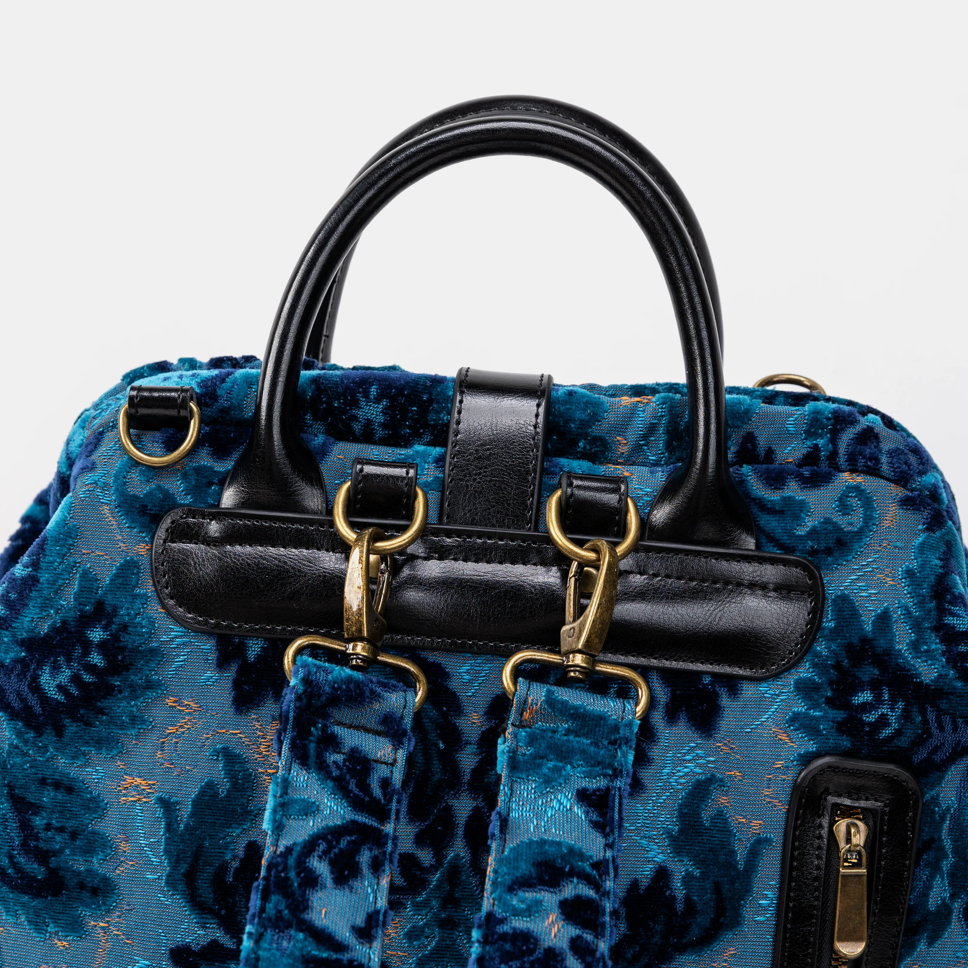 Burnout Velvet Revival Aqua Carpet Laptop Backpack - Image 6