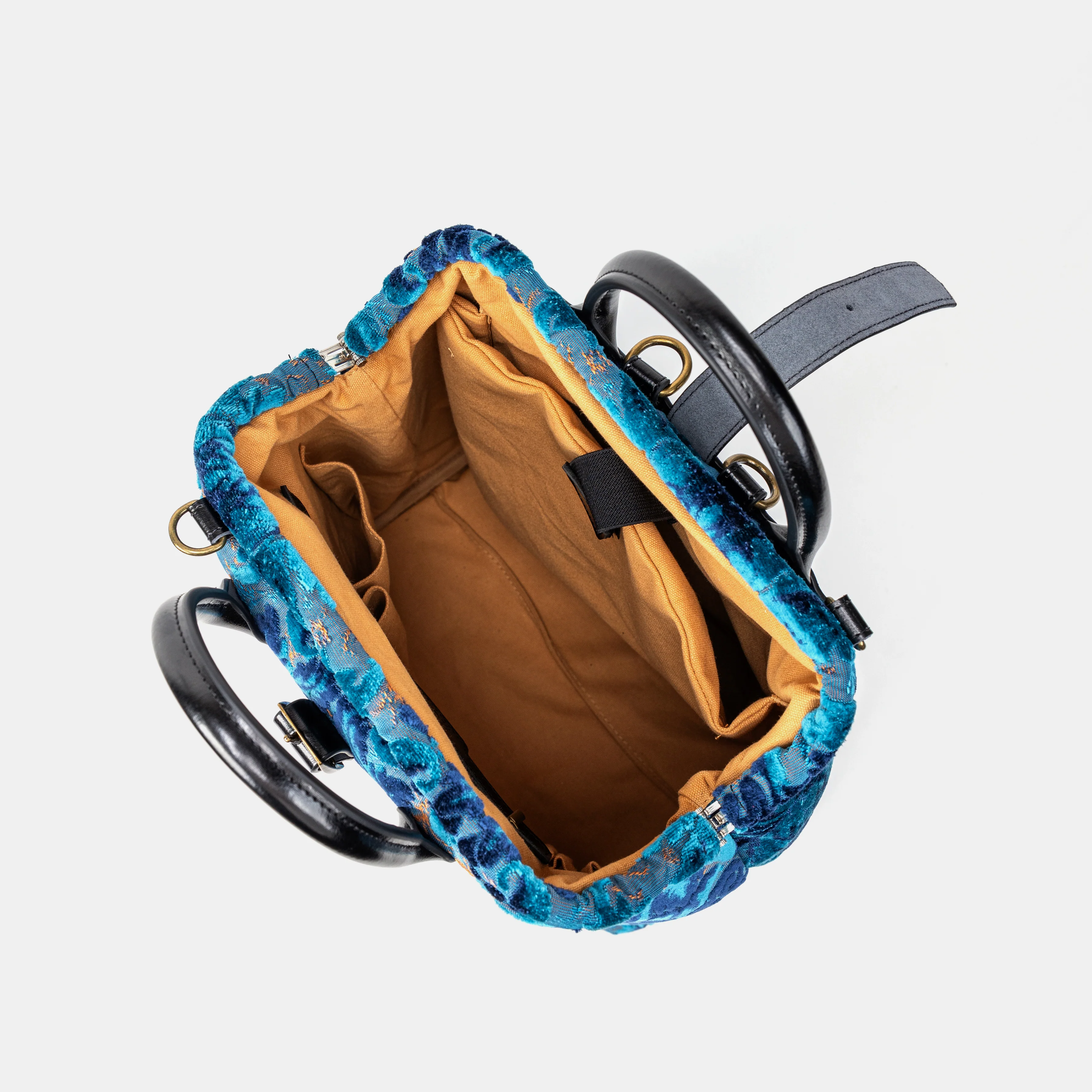 Burnout Velvet Revival Aqua Carpet Laptop Backpack - Image 8