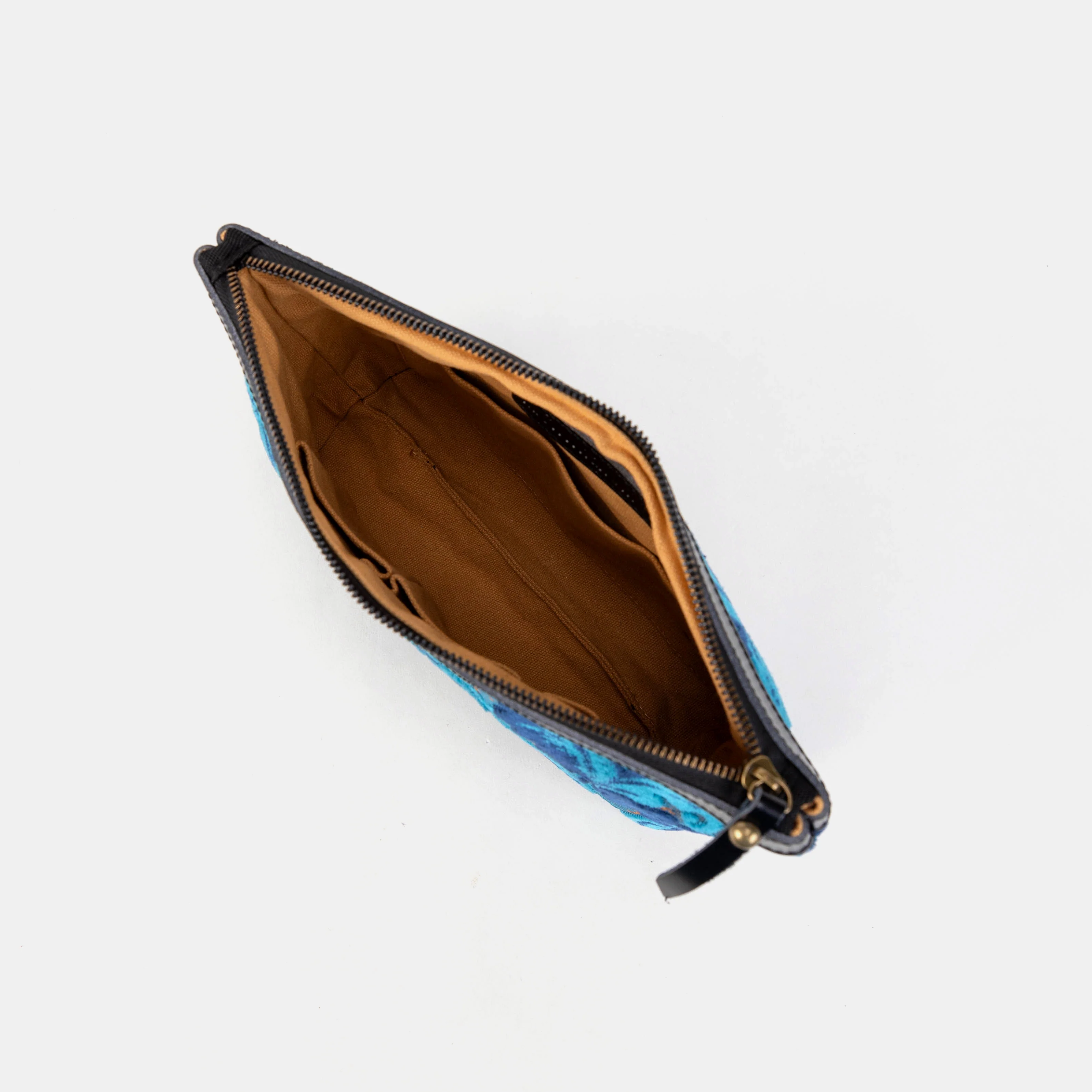 Burnout Velvet Revival Aqua Carpet Makeup Bag - Image 5