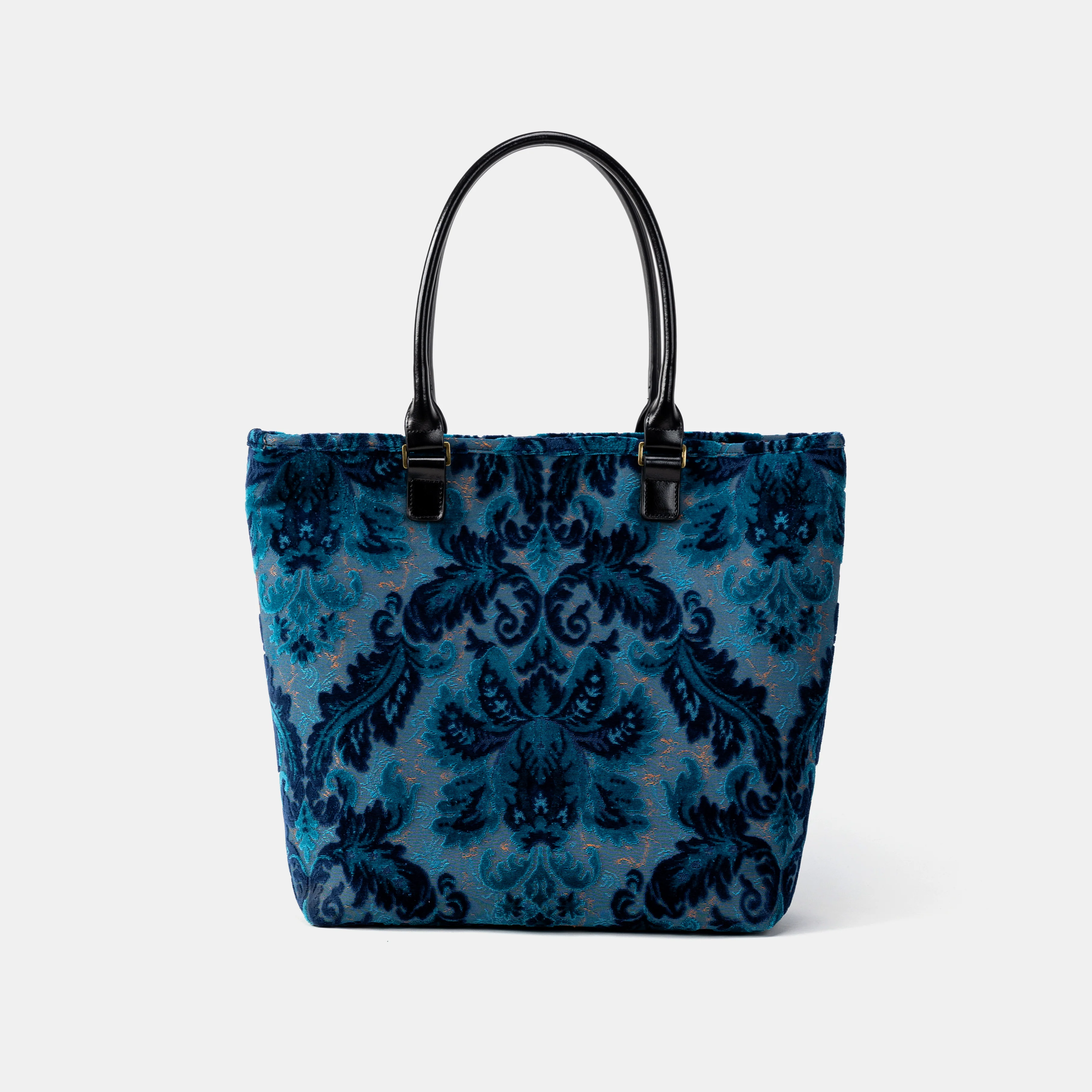 Burnout Velvet Revival Aqua Carpet Tote Shopper - Image 5