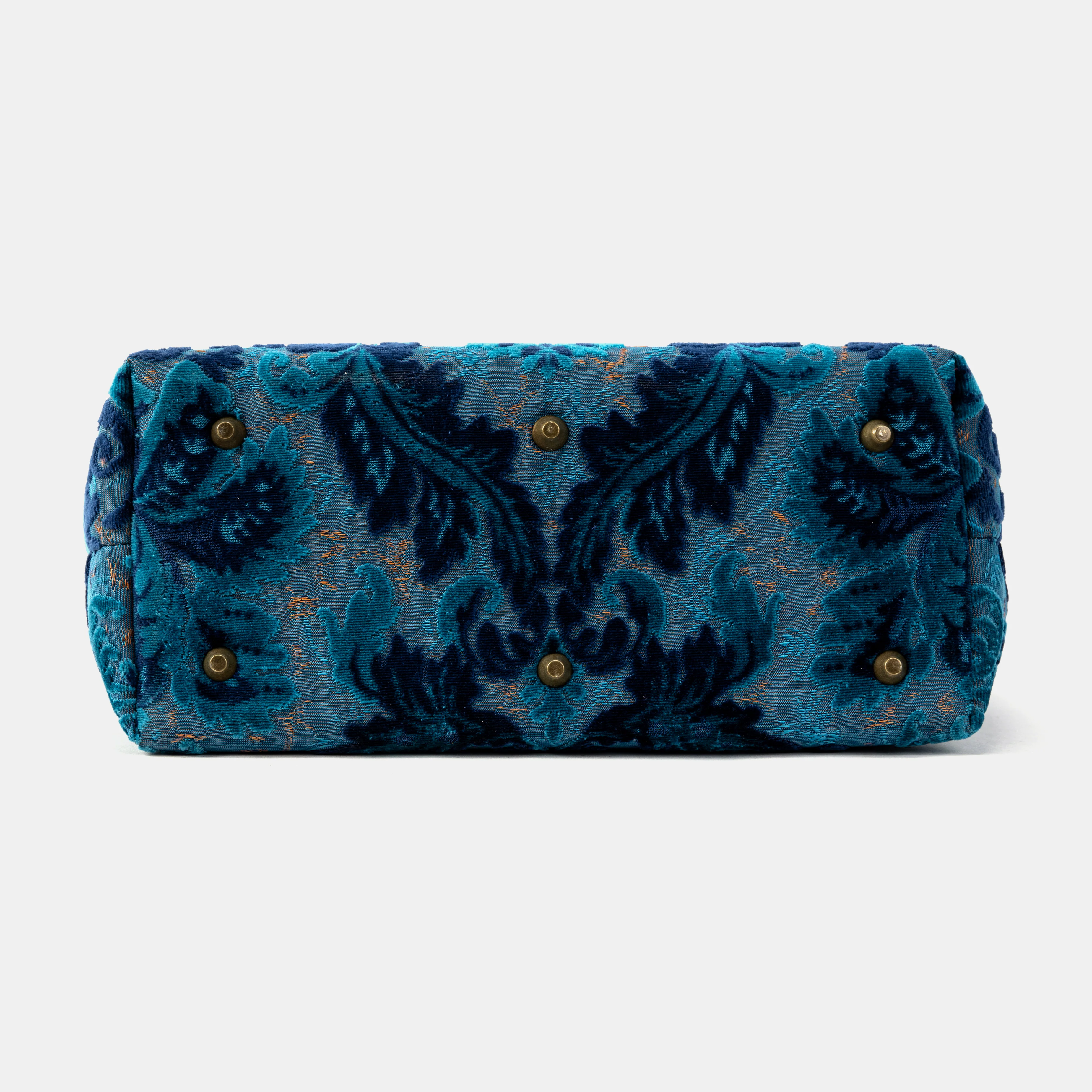 Burnout Velvet Revival Aqua Carpet Tote Shopper - Image 7