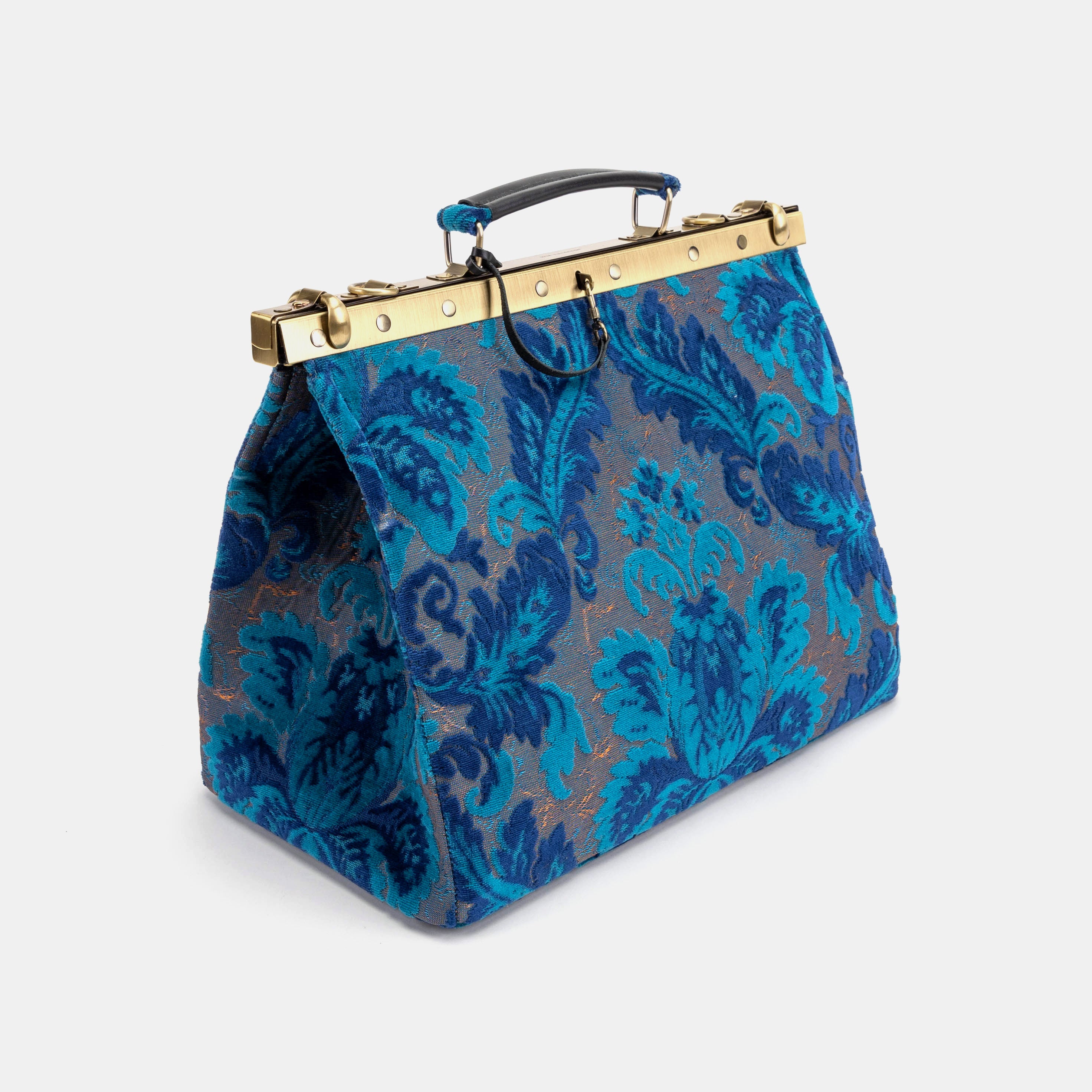 Burnout Velvet Revival Aqua Celine Carpet Gladstone Bag - Image 3