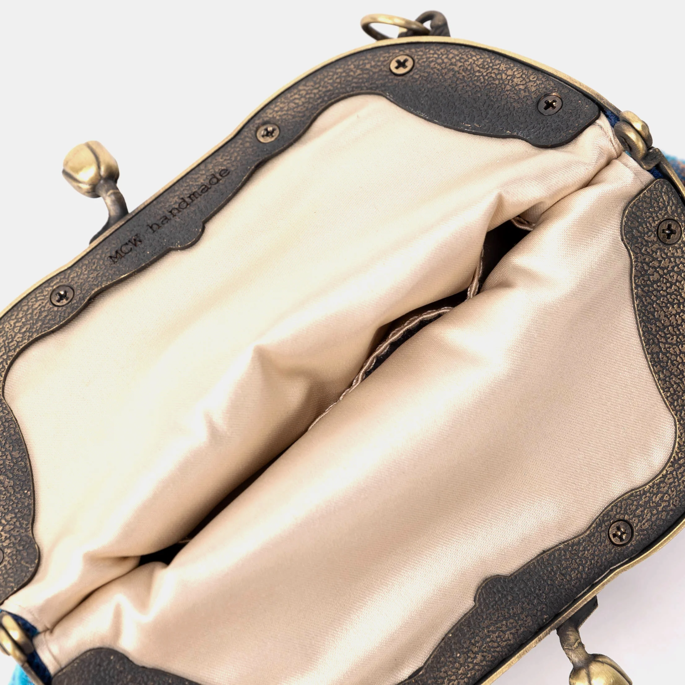 Burnout Velvet Revival Aqua Chatelaine Purse Medium - Image 6