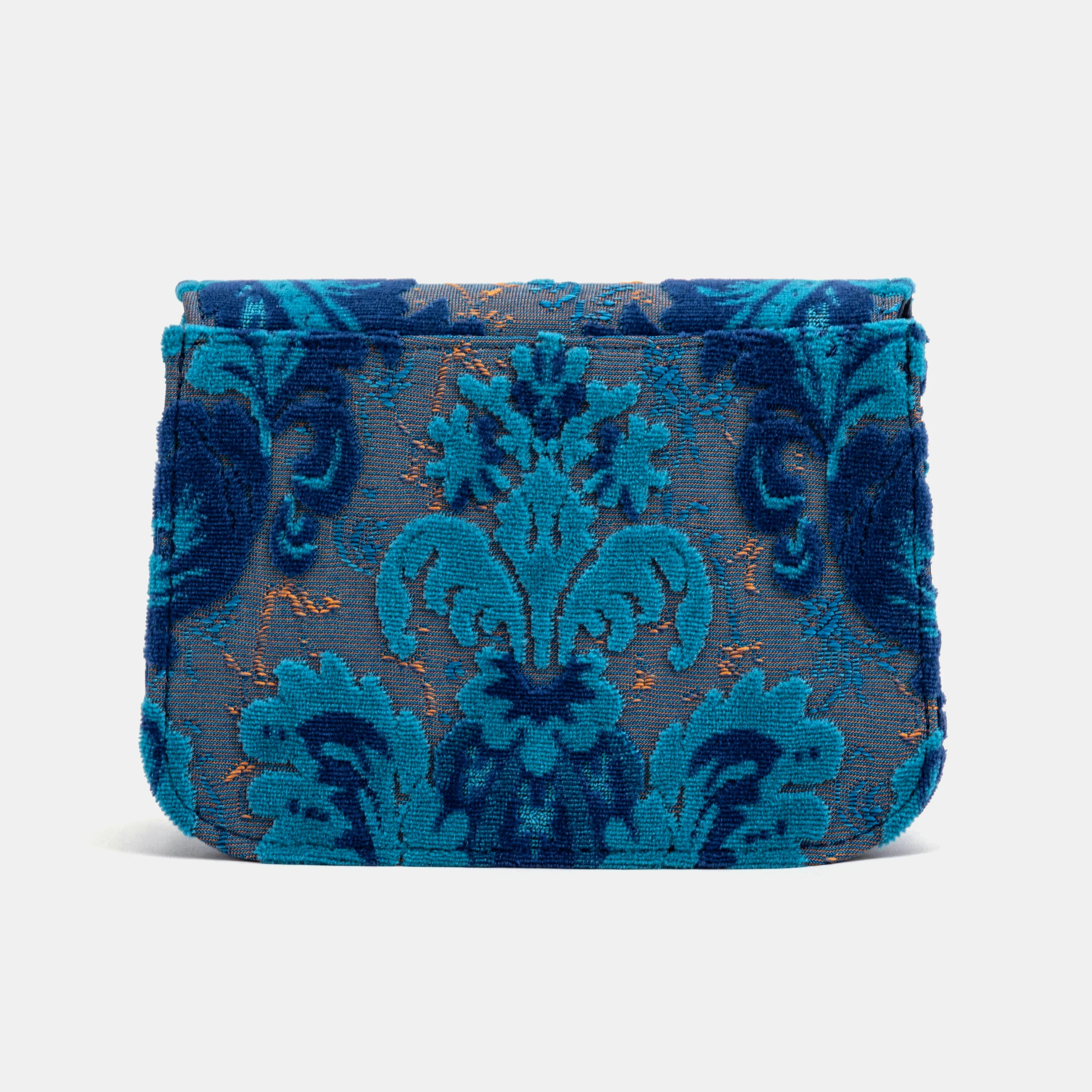 Burnout Velvet Revival Aqua Flap Crossbody Bag - Image 5