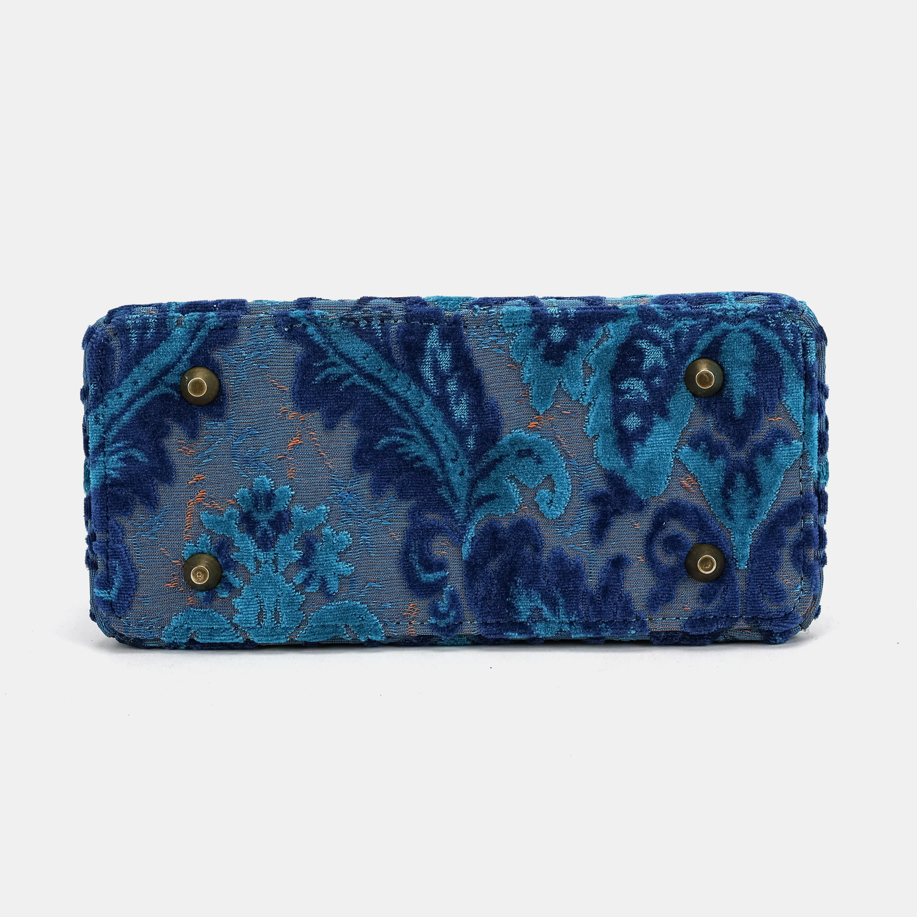 Burnout Velvet Revival Aqua Helena Carpet Backpack Gladstone Bag - Image 10