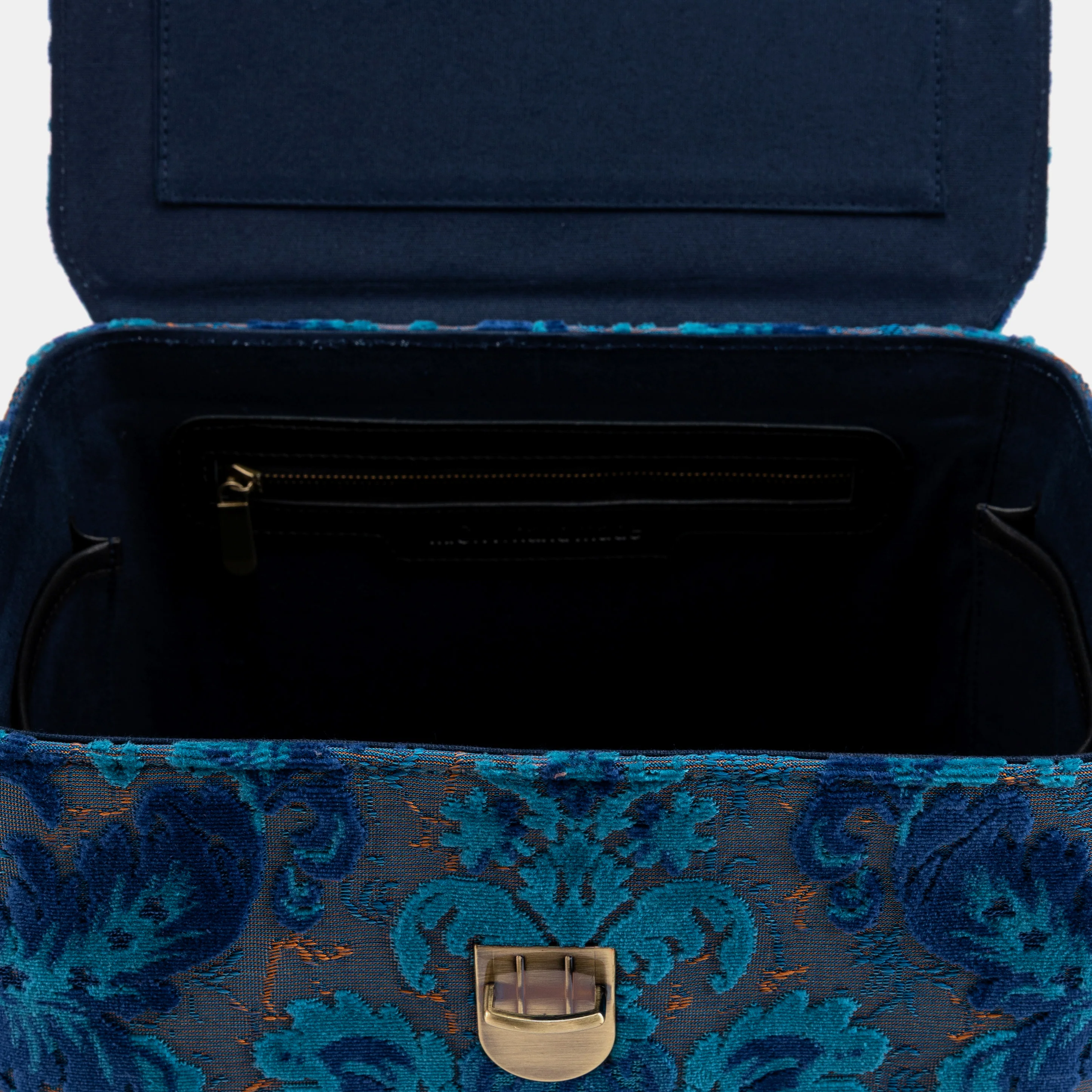 Burnout Velvet Revival Aqua Josephine Large Train Case - Image 10