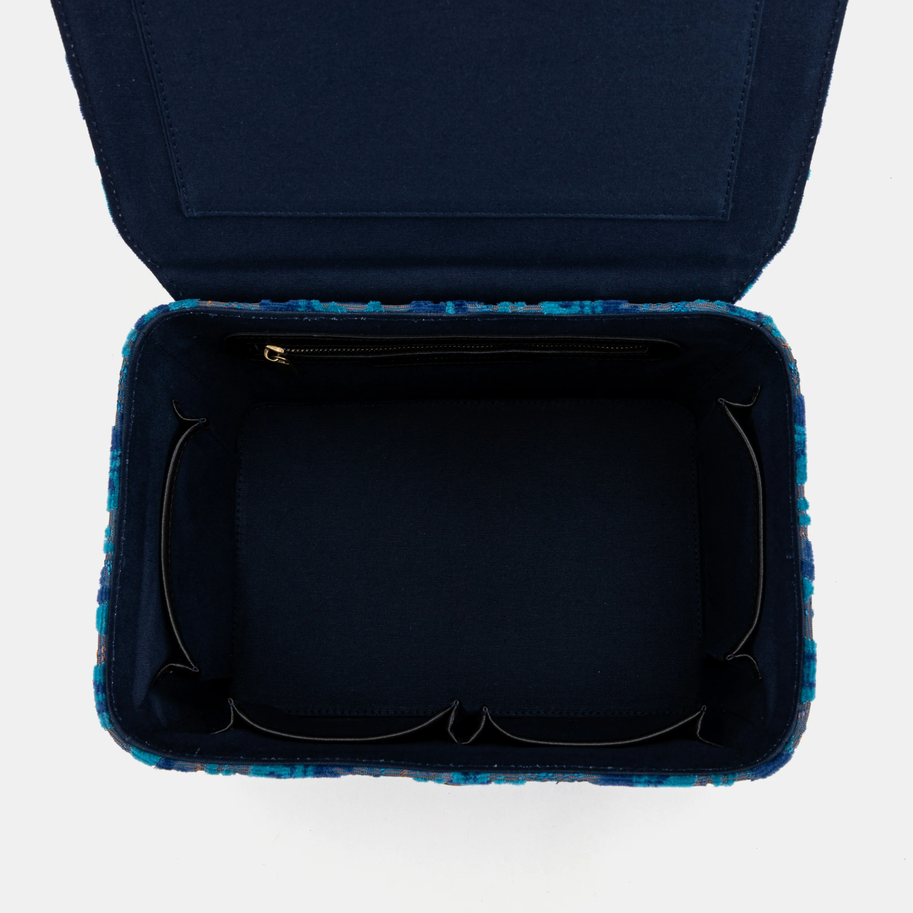 Burnout Velvet Revival Aqua Josephine Large Train Case - Image 5