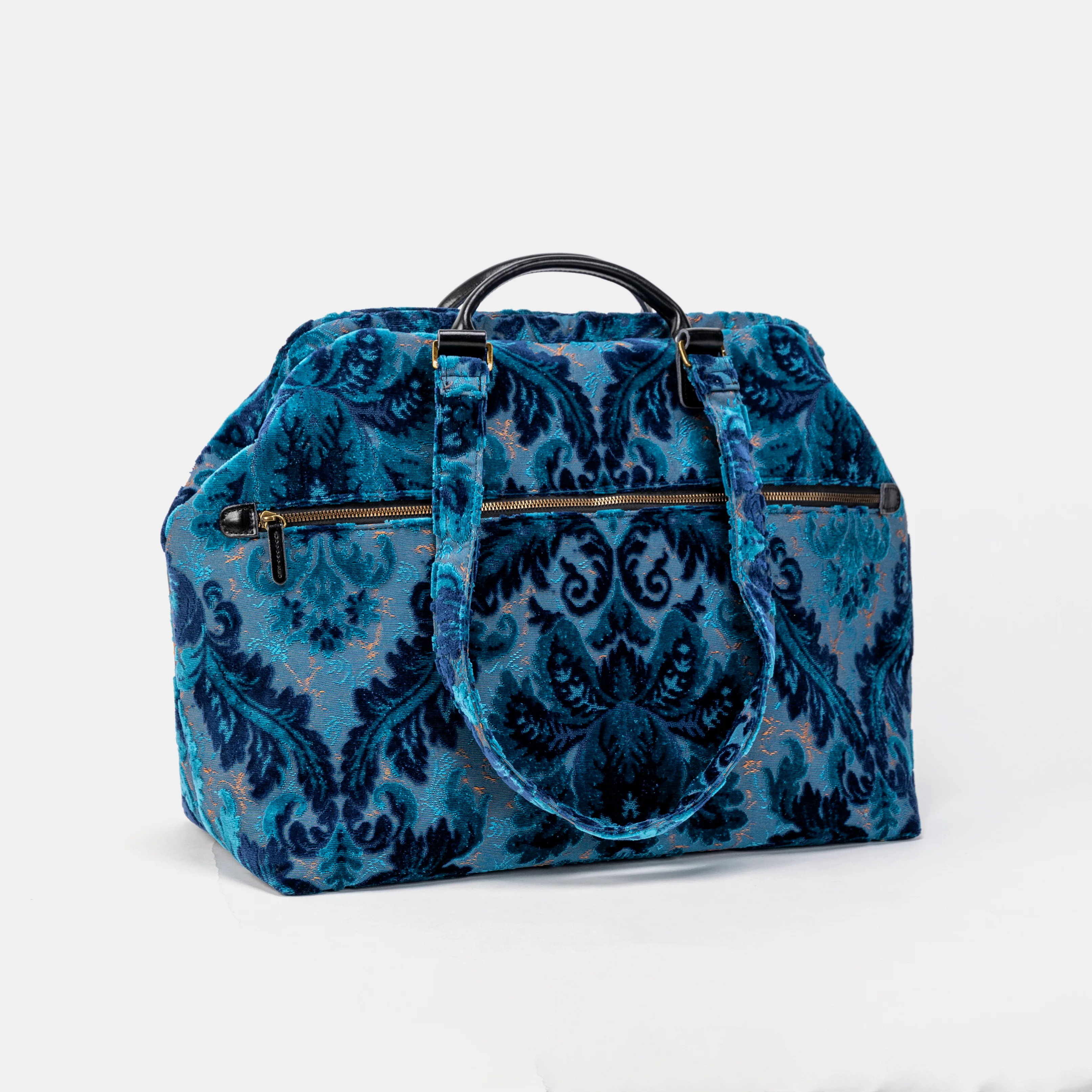 Burnout Velvet Revival Aqua Knitting Project Bag - Image 4