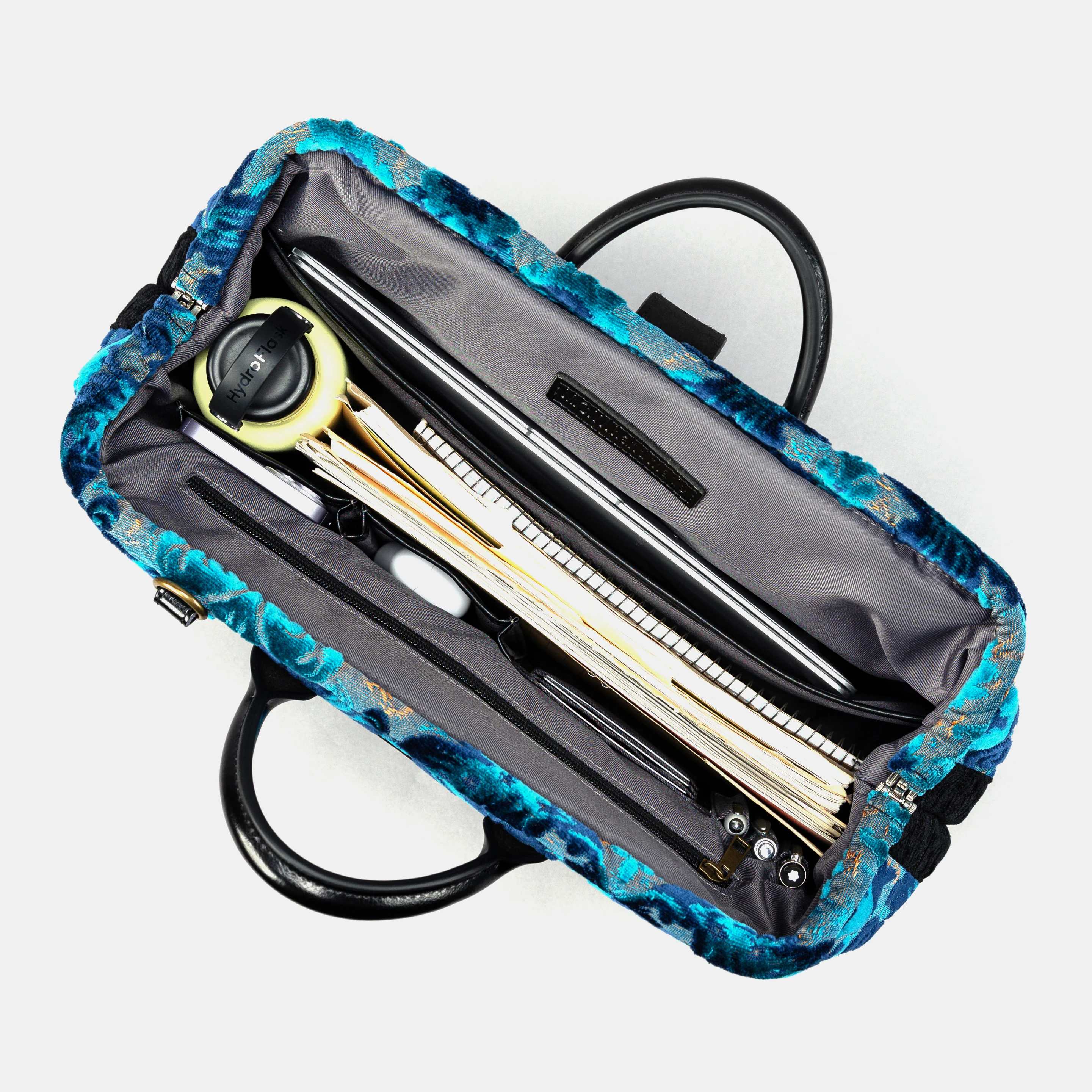 Burnout Velvet Revival Aqua Laptop Work Bag - Image 7