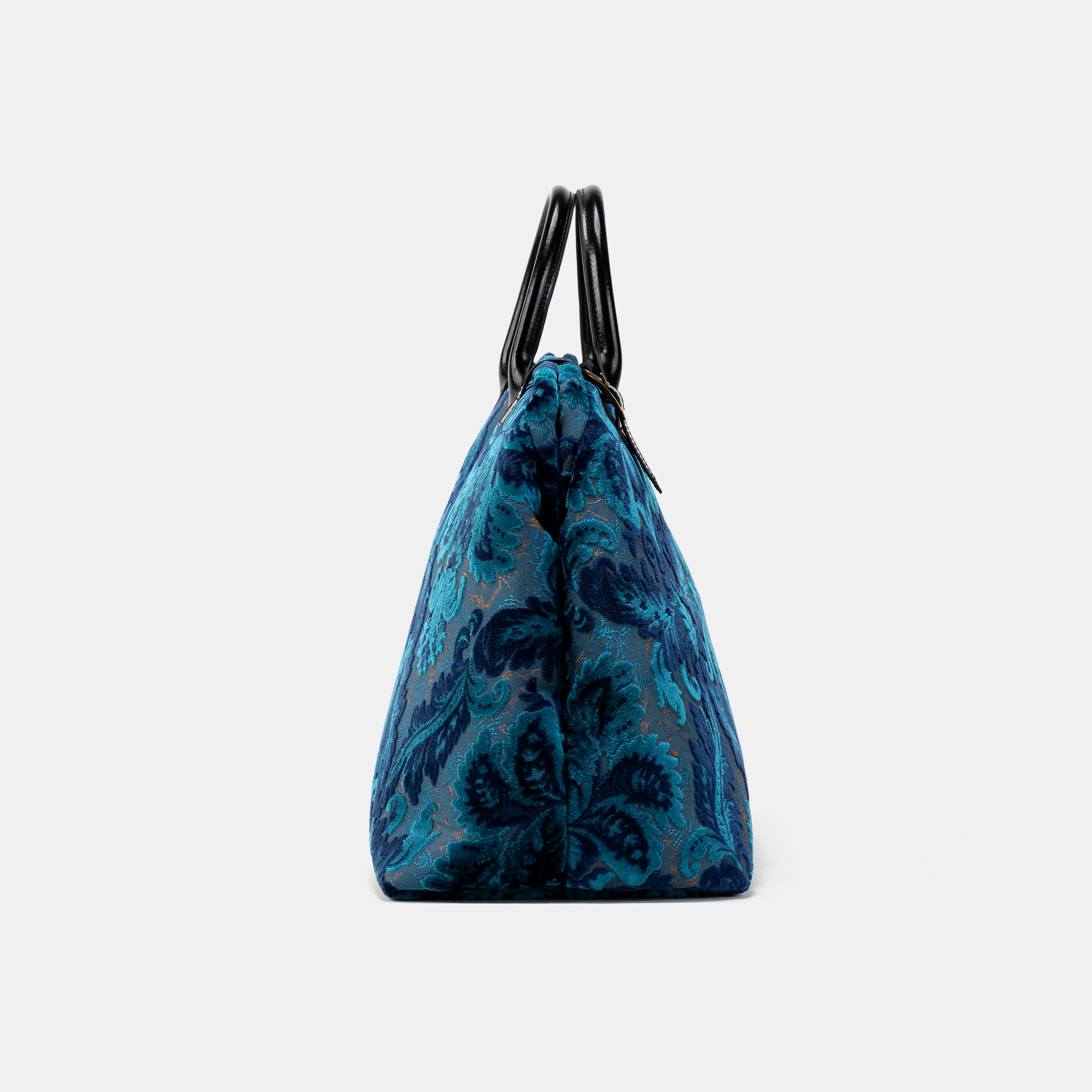 Burnout Velvet Revival Aqua Large Carpetbag - Image 4