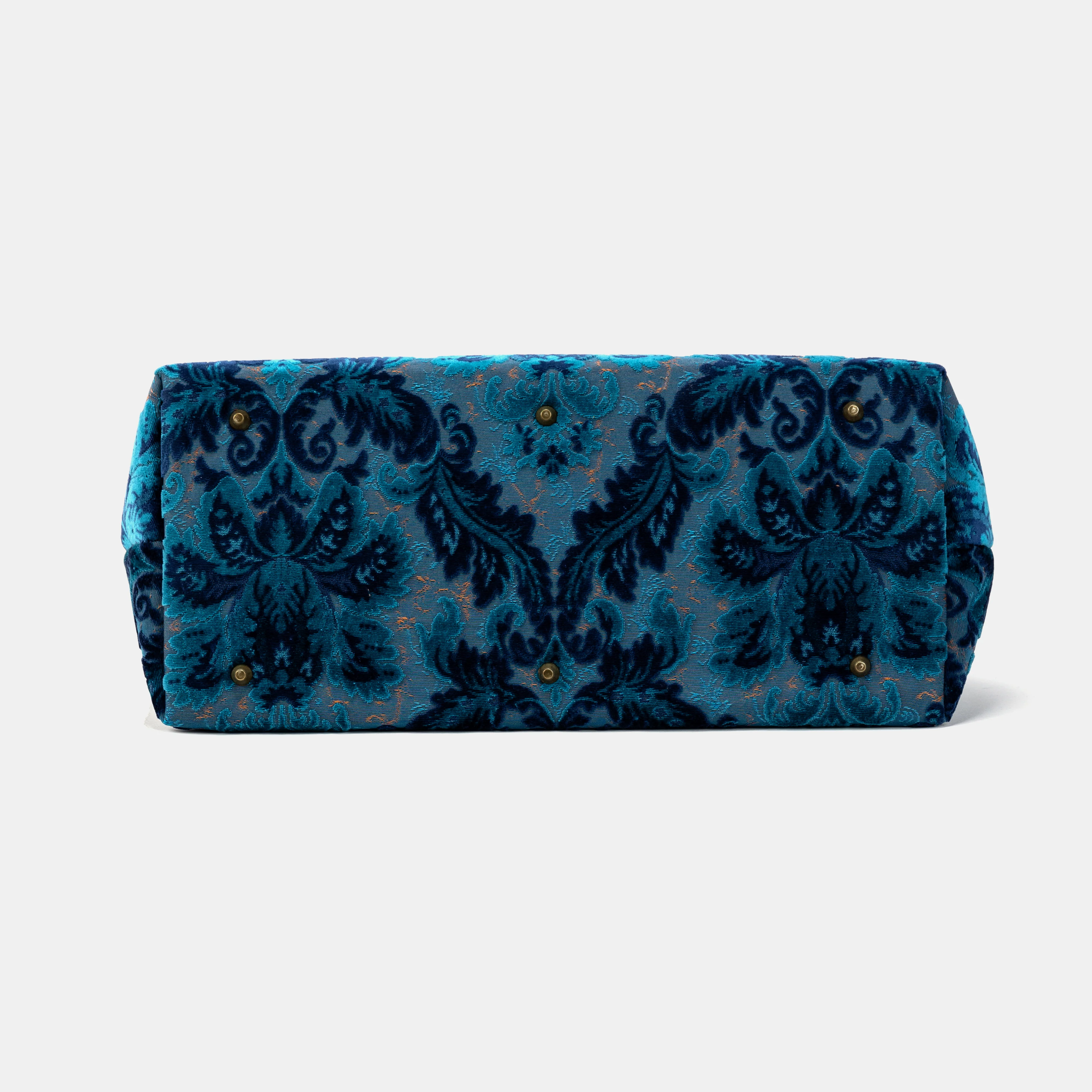 Burnout Velvet Revival Aqua Large Carpetbag - Image 7