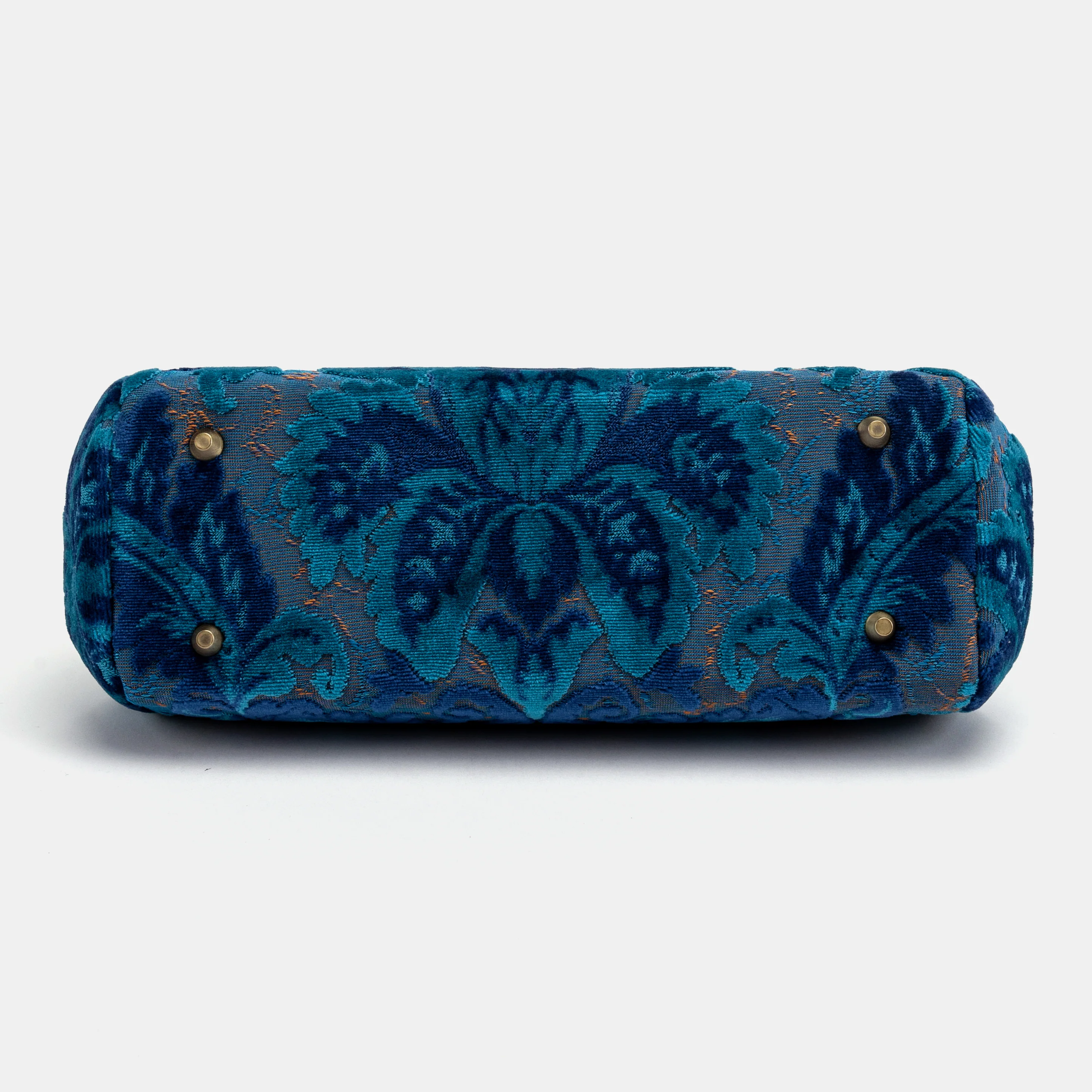 Burnout Velvet Revival Aqua Shoulder Bag - Image 6
