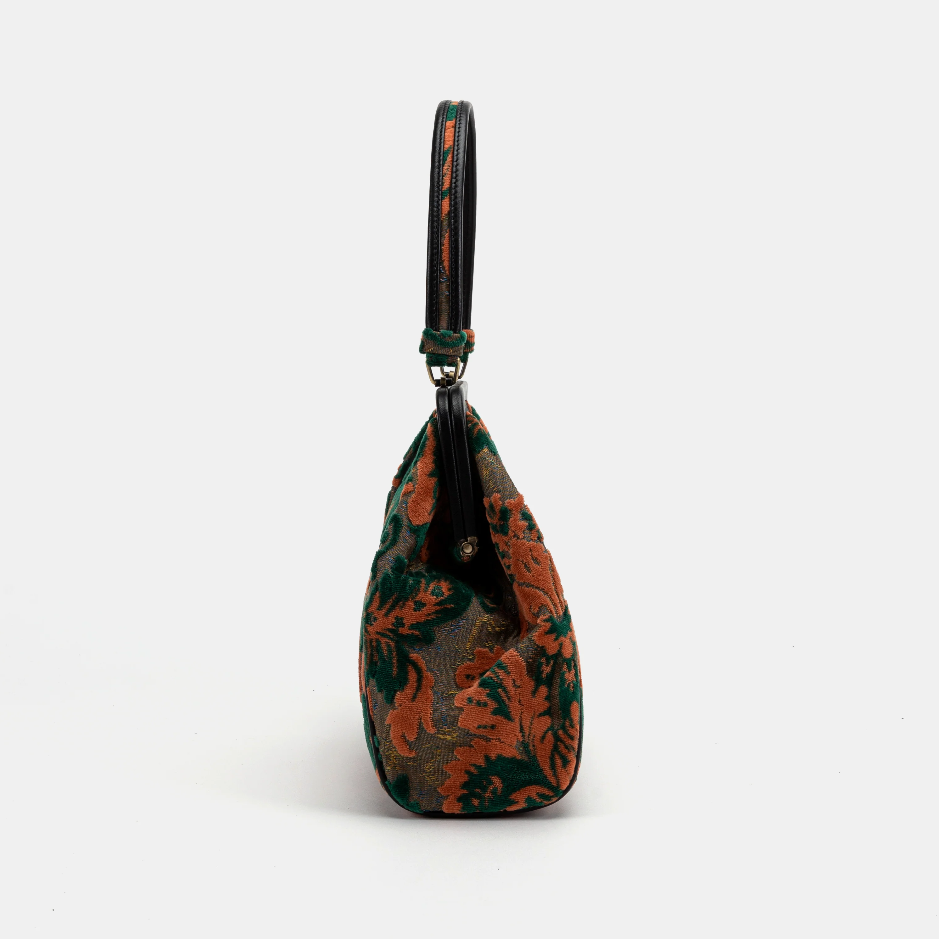 Burnout Velvet Revival Jade Alma Shoulder Bag - Image 4