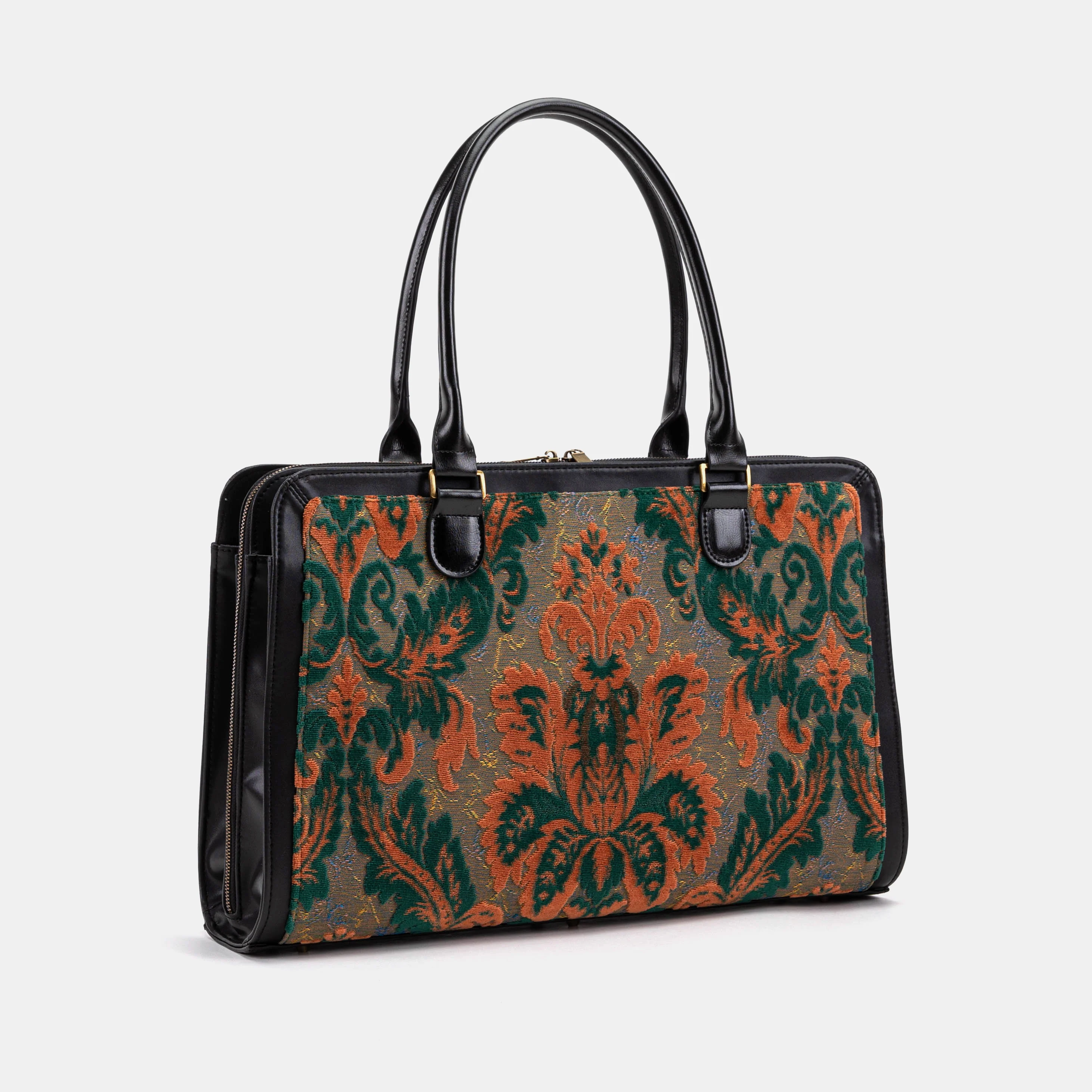 Burnout Velvet Revival Jade Business Tote